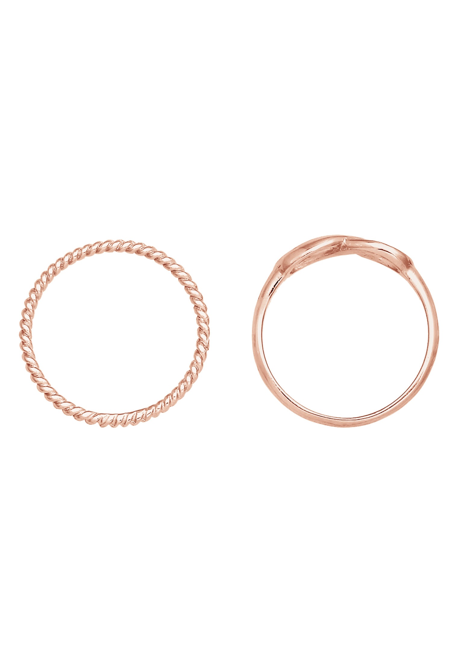Elli Ring-Set »Ring Infinity Bandring Gedreht Stapelring Set 925 Silber«