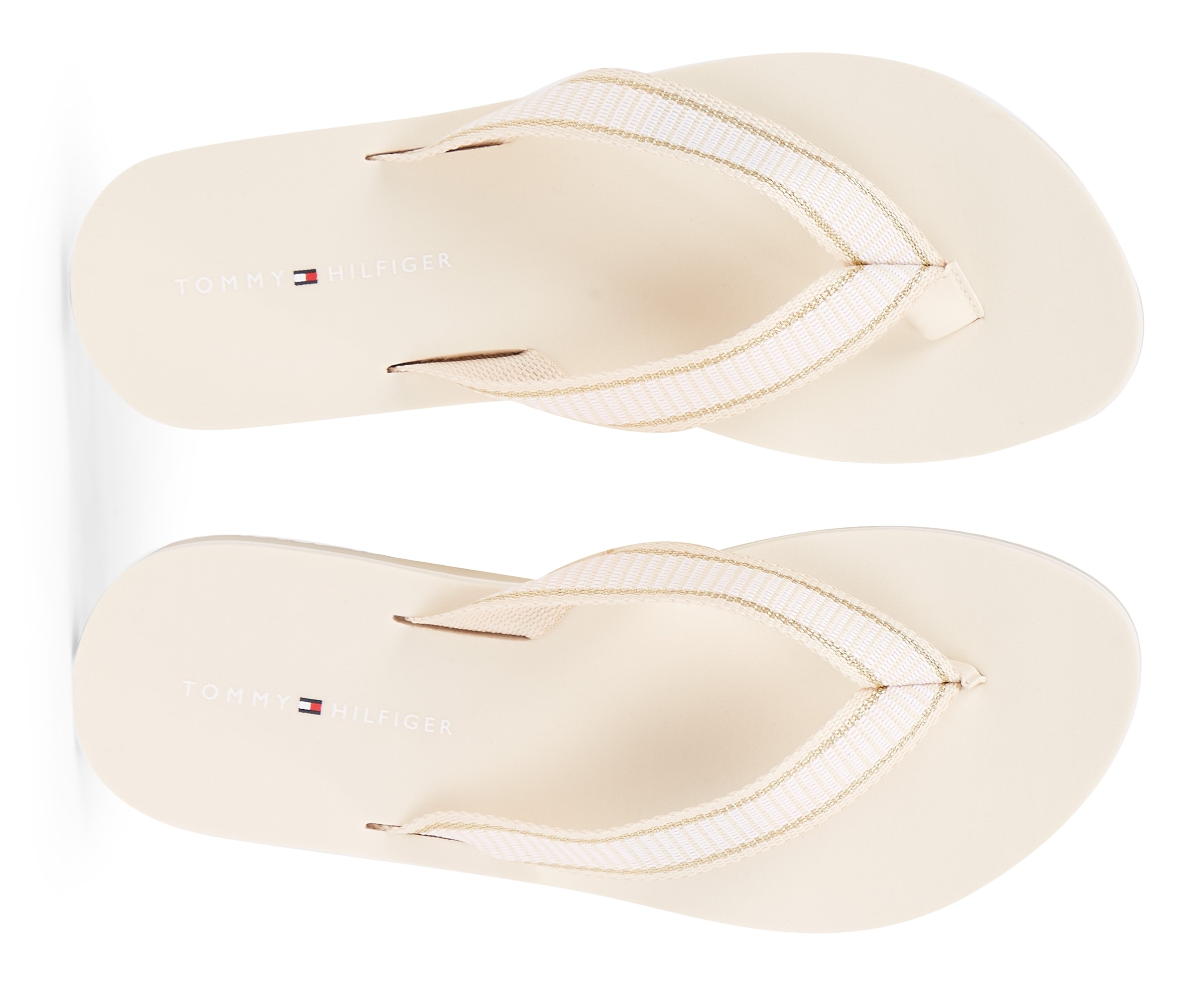 Tommy Hilfiger Zehentrenner »TH WEBBING FLIP FLOP«, für Bad und Strand super geeignet