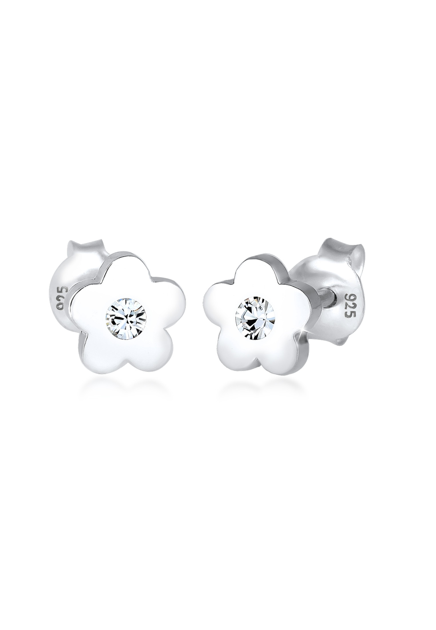 Elli Paar Ohrstecker »Ohrringe Kinder Blume Kristall  925 Silber«