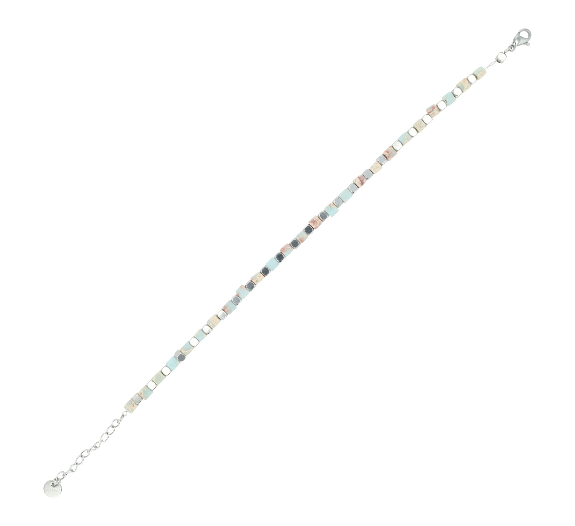 Adelia´s Armband »Damen Armband aus Edelstahl mit Aventurin 18,5+3 cm«