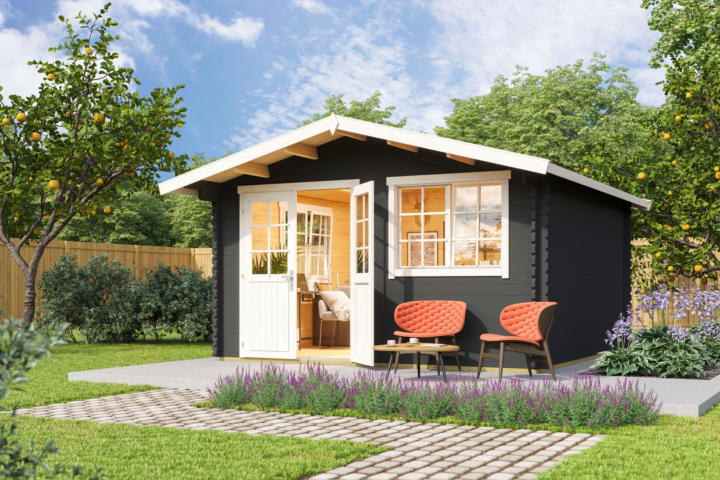LASITA MAJA Gartenhaus »NORDERNEY 3«, (Set, inkl. Fussbodenbretter zum verlegen)