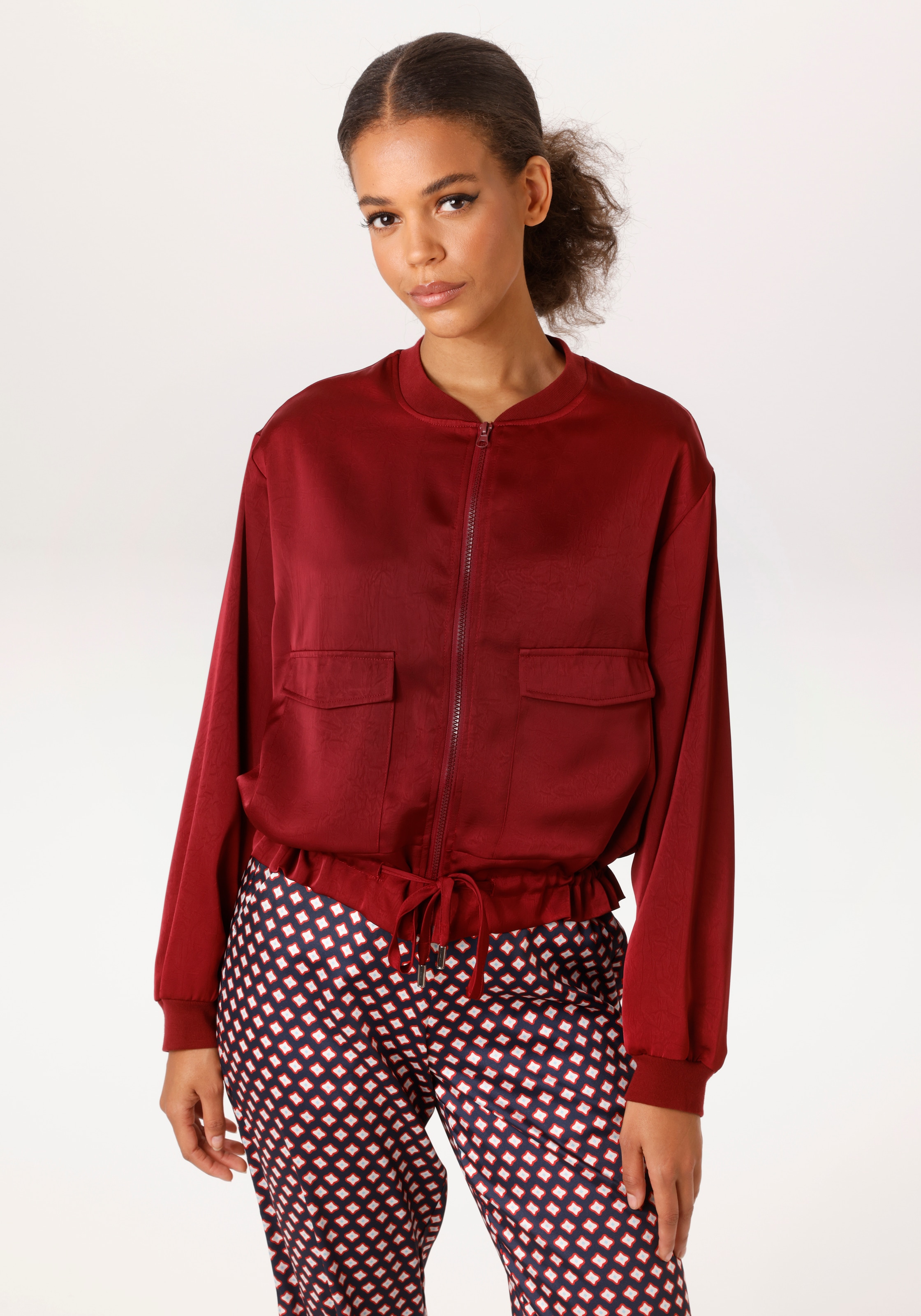 Aniston CASUAL Blouson mit Tunnelzug im Saum - NEUE KOLLEKTION