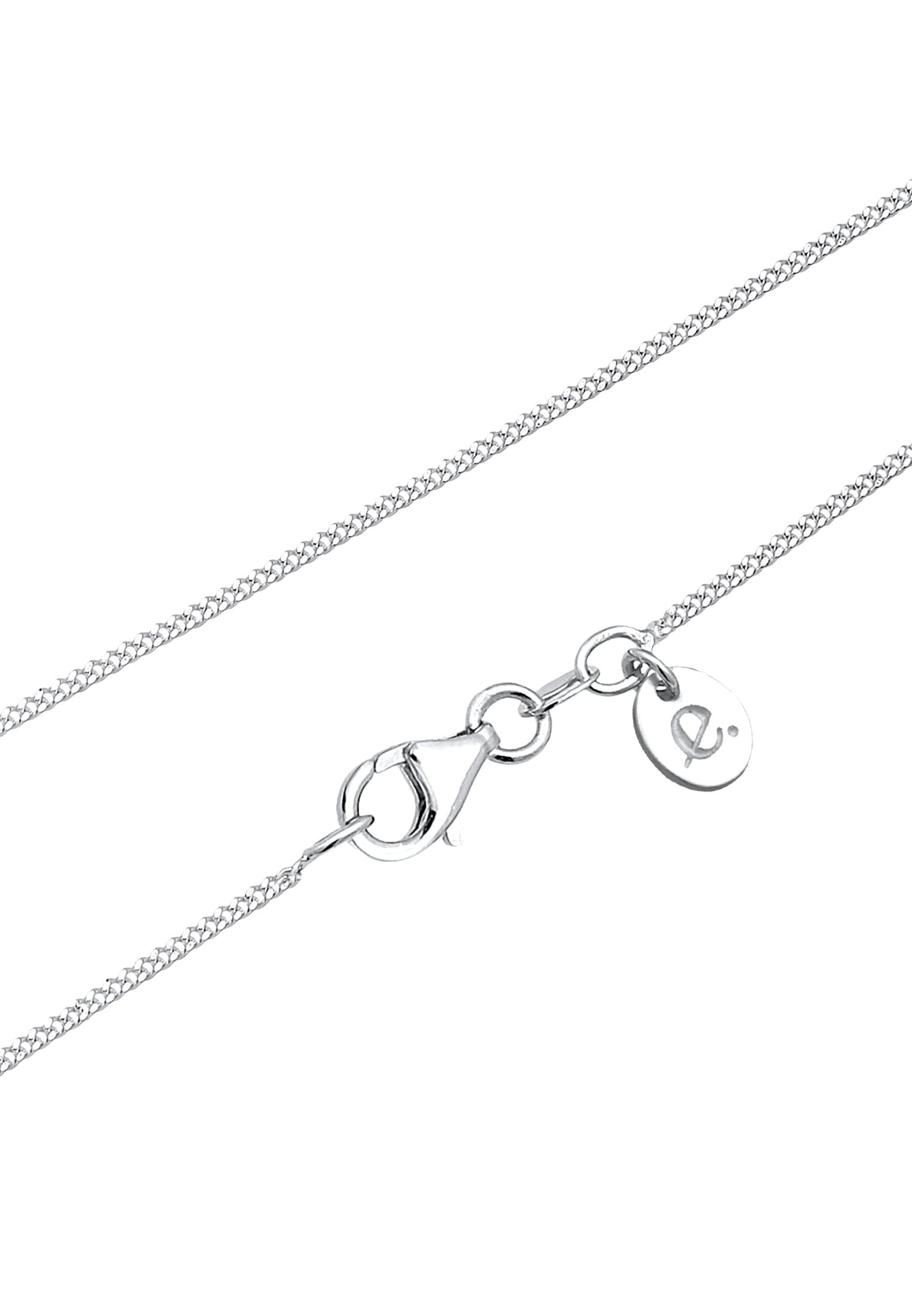 Elli DIAMONDS Silberkette »Halskette Herz Diamant Weiß Brillantschliff (0.03ct) 925 Sterling Silber«