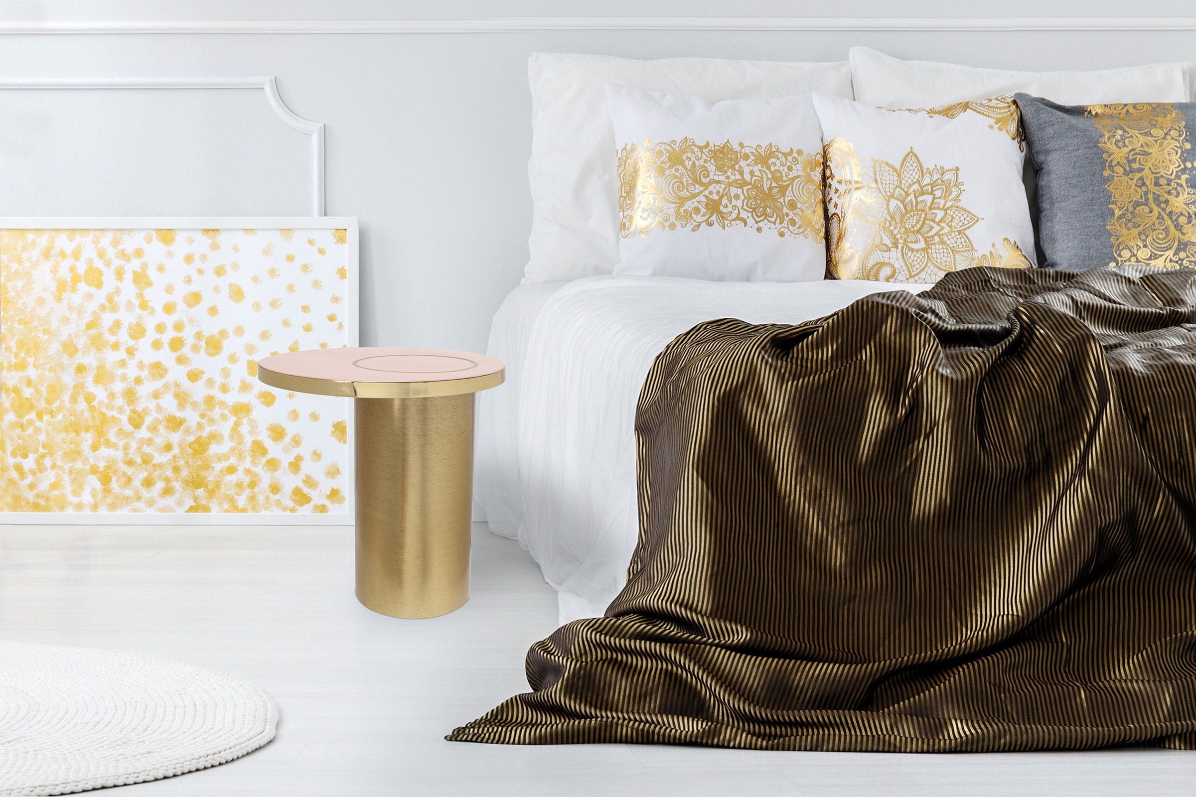 Kayoom Beistelltisch »Art Deco 2325, Beistelltisch aus Eisen, dekoratives Design« 1 Stk. tlg. Handarbeit, lackierter Tisch mit Metalleffekten, dekorativ