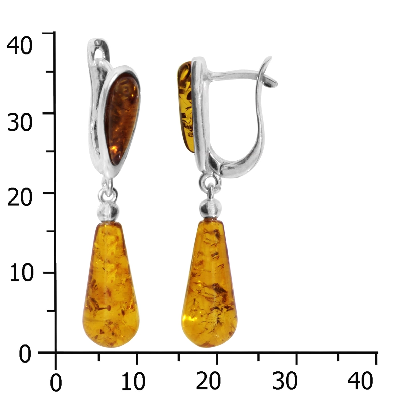 OSTSEE-SCHMUCK Paar Ohrhänger »- Koleta - Silber 925/000 - Bernstein«