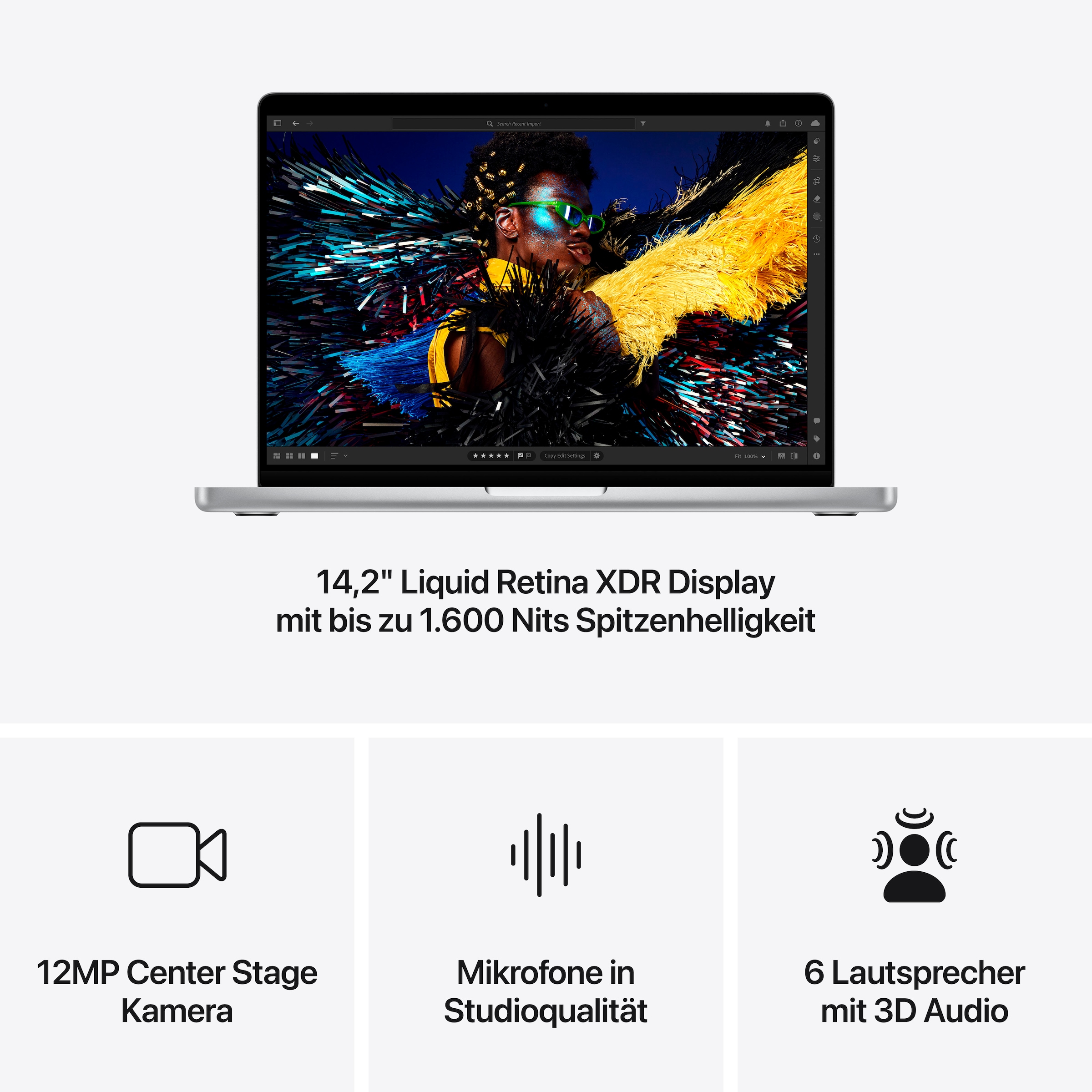 Apple Notebook »MacBook Pro 14" M4«, 36,07 cm, / 14,2 Zoll, Apple, M4, 10-Core GPU, 1000 GB SSD