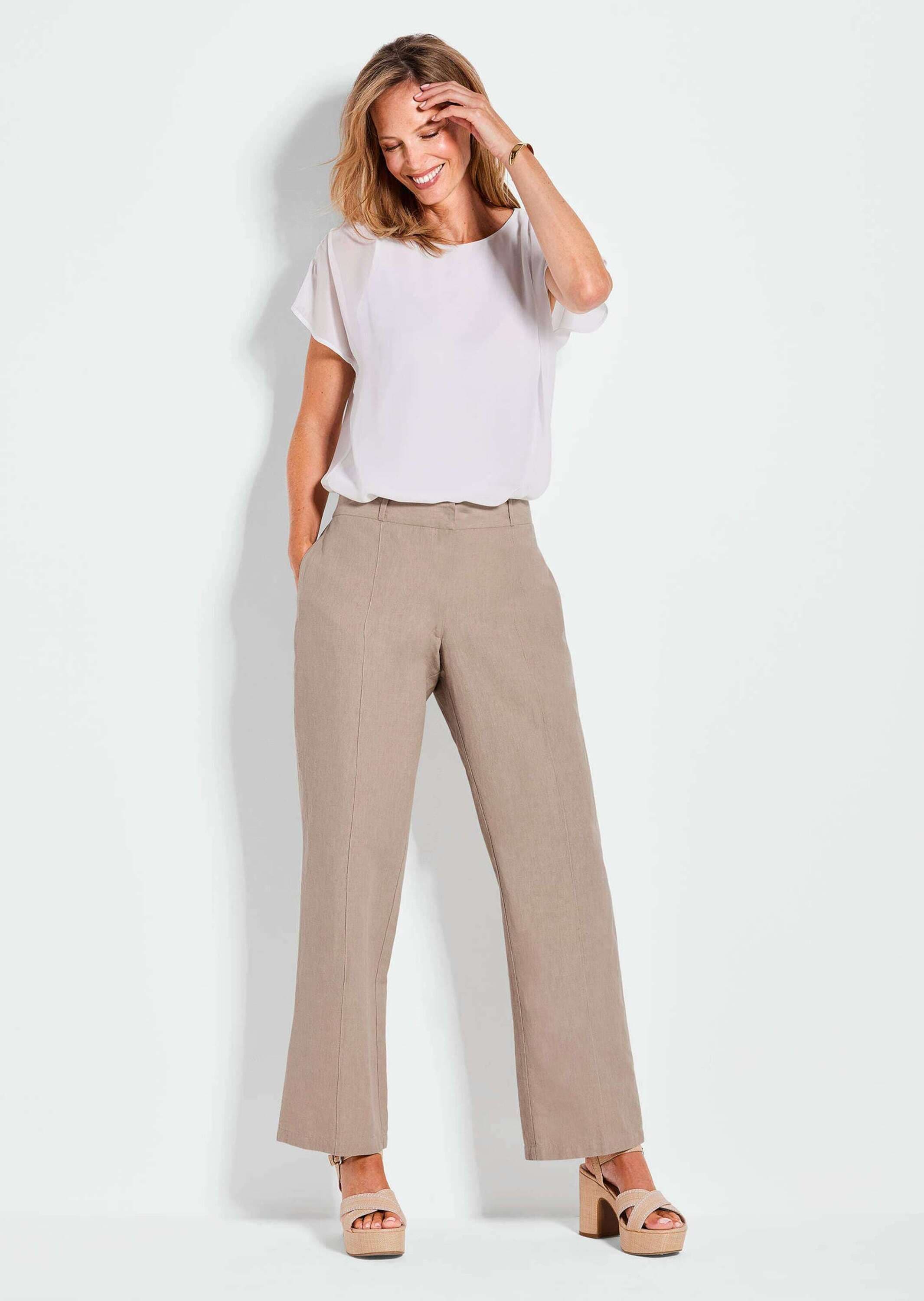 GOLDNER Stoffhose »Sommerhose VERA mit weitem Bein«