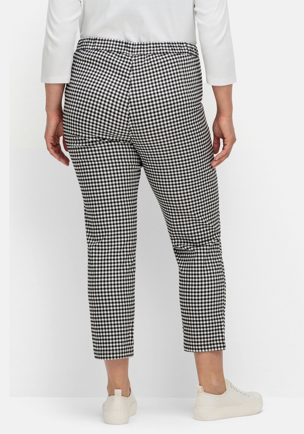 Sheego Schlupfhose »Schmale Bengalin-Hose in Anklelänge, mit Karomuster«
