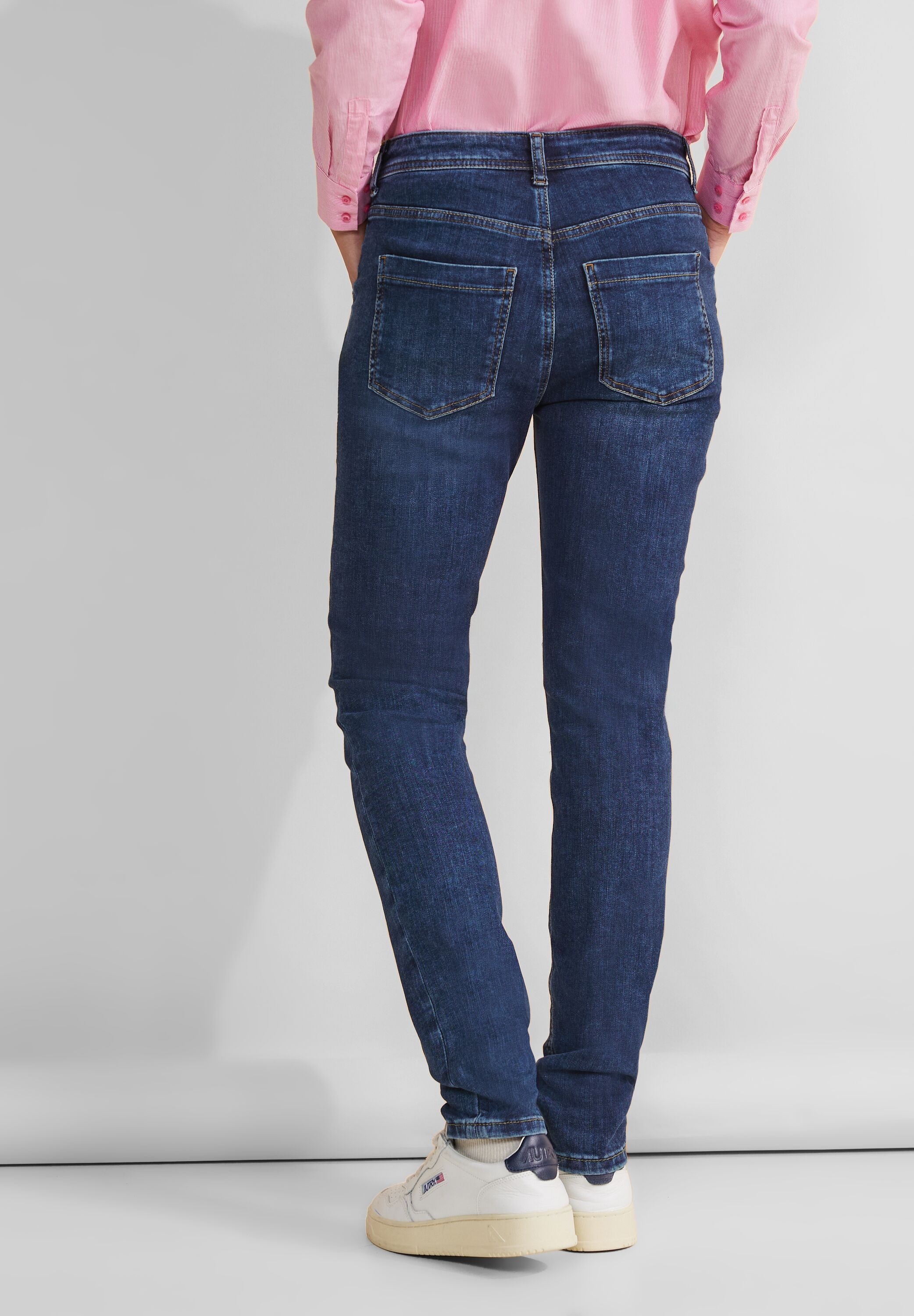 STREET ONE High-waist-Jeans »QR JANE«, mit Elasthan in Slim fit