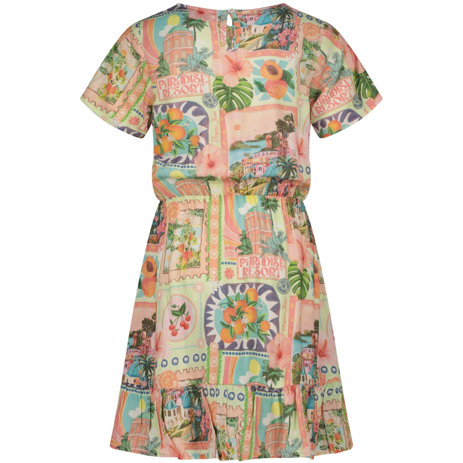 Vingino Sommerkleid Ohne Taschen mit Allover-Muster und Rüschen