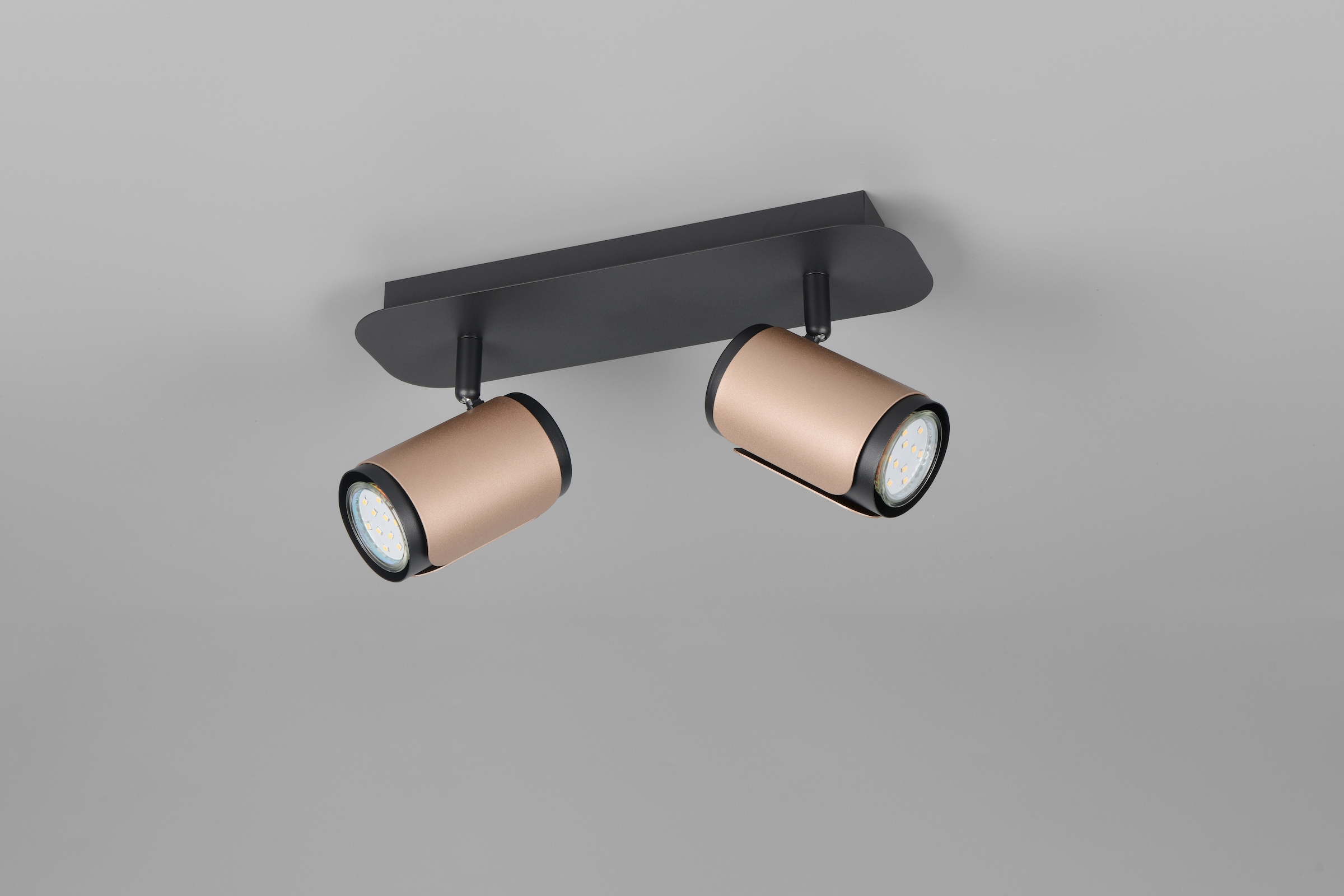 TRIO Leuchten Deckenstrahler »GILLAN, Spot 2-flammig, exkl 2x GU10 max 10W, 30x16x12 cm (B/H/T)« GU10 1 Stk. warmweiß - kaltweiß als Wandstrahler oder Deckenstrahler montierbar, Spots schwenkbar