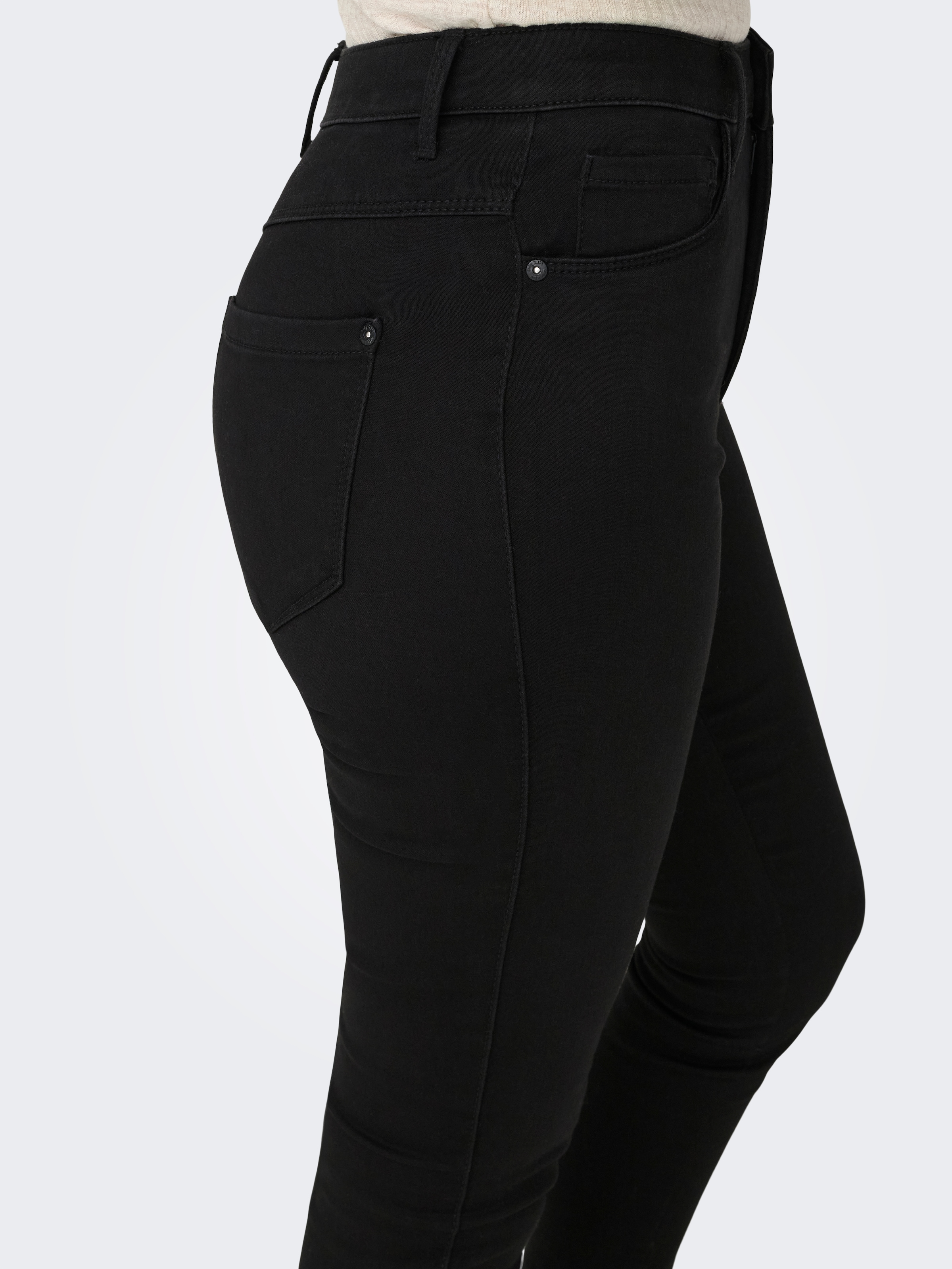 ONLY High-waist-Jeans »ONLROYA – Skinny-Jeans mit hohem Bund und Stretchkomfort«, unifarben, modisch, skinny fit, Baumwollmischung
