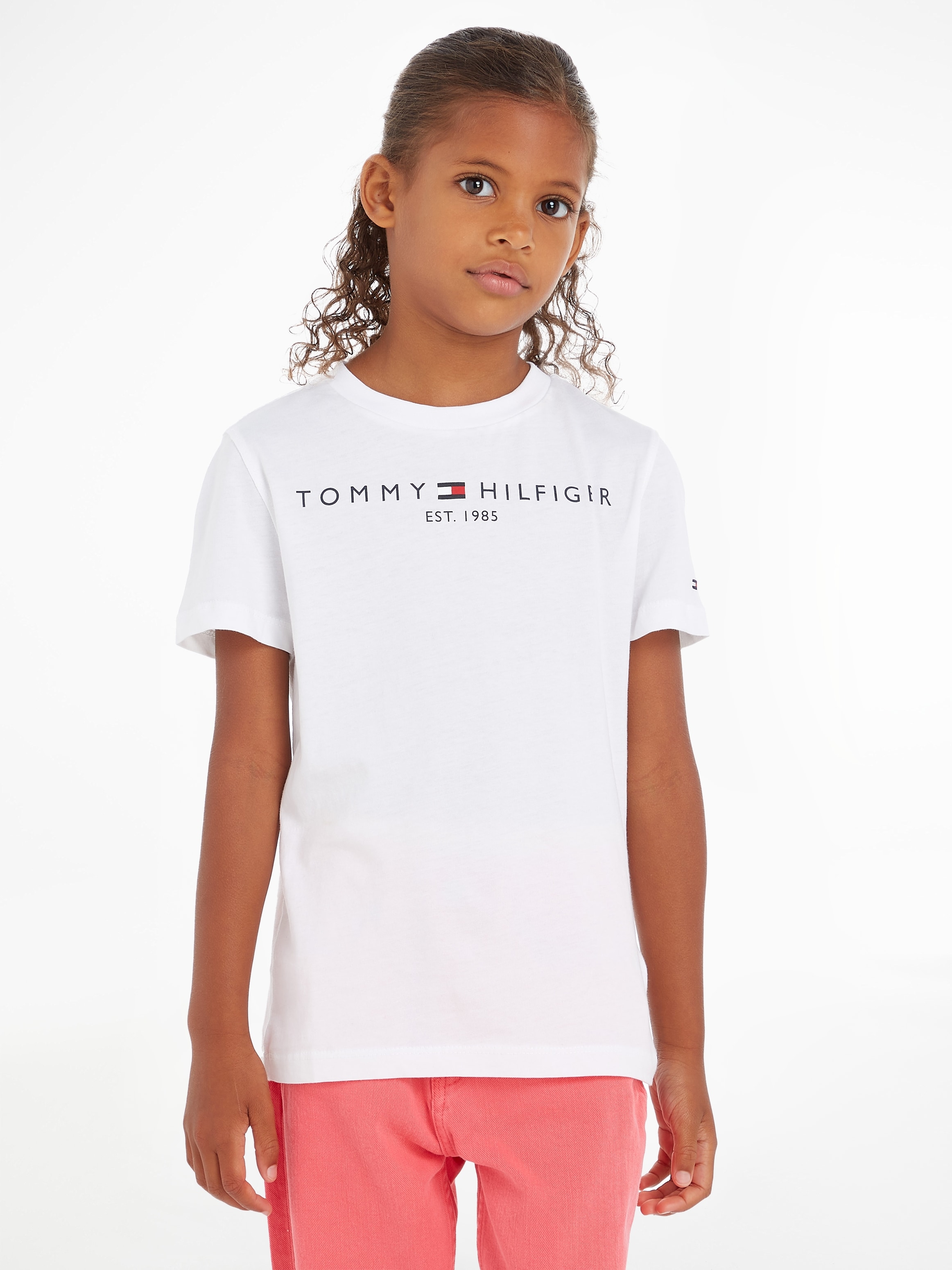 Tommy Hilfiger Rundhalsshirt »ESSENTIAL SWEATPANTS«, mit Tommy Hilfger  Logo-Schriftzug bei OTTO