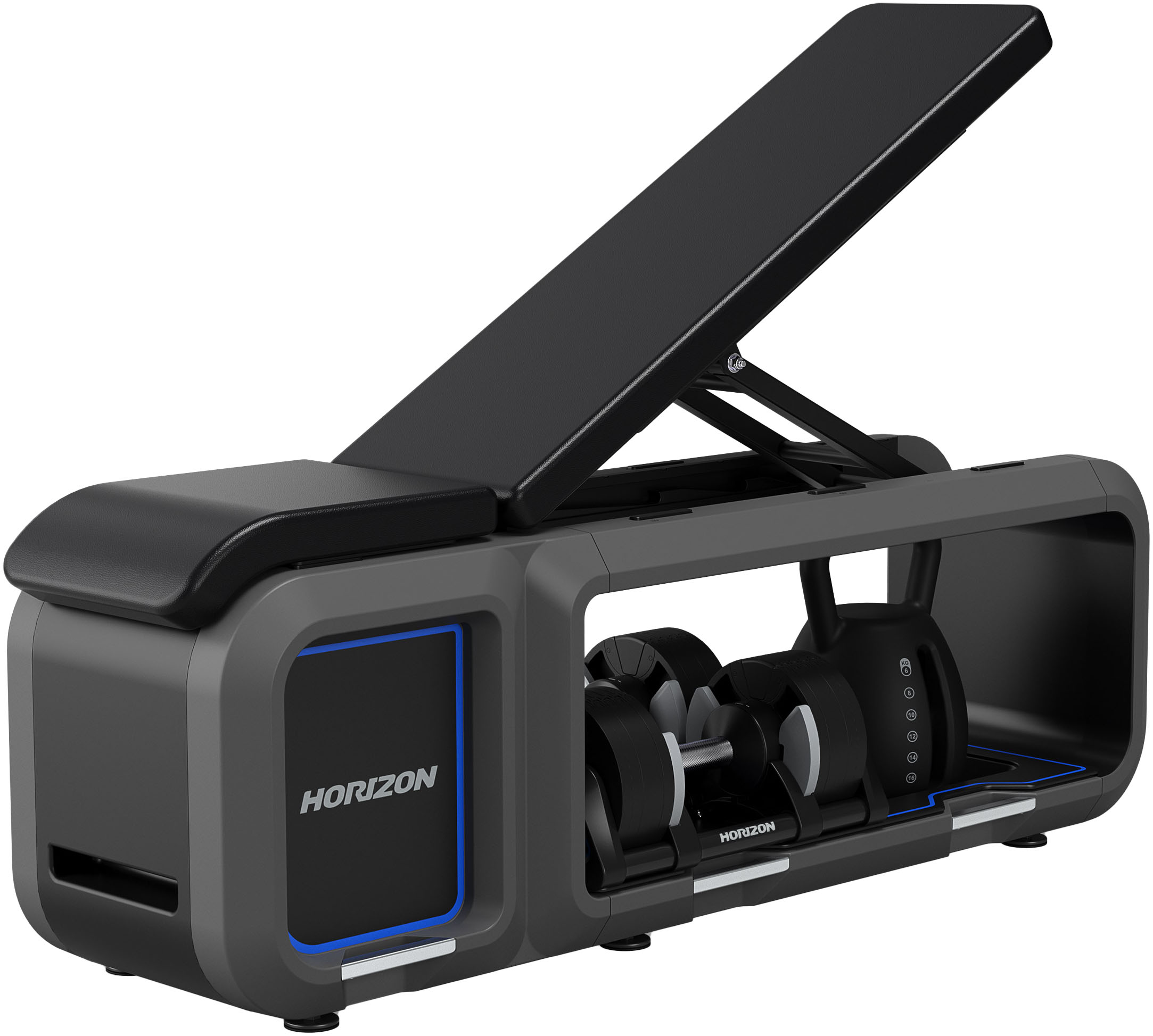 Horizon Fitness Kraftstation »Bench-HBN70« Set, 4 Stk. tlg. multifunktionale Fitnessstation, max. Trainingsgewicht 199 kg in schwarz