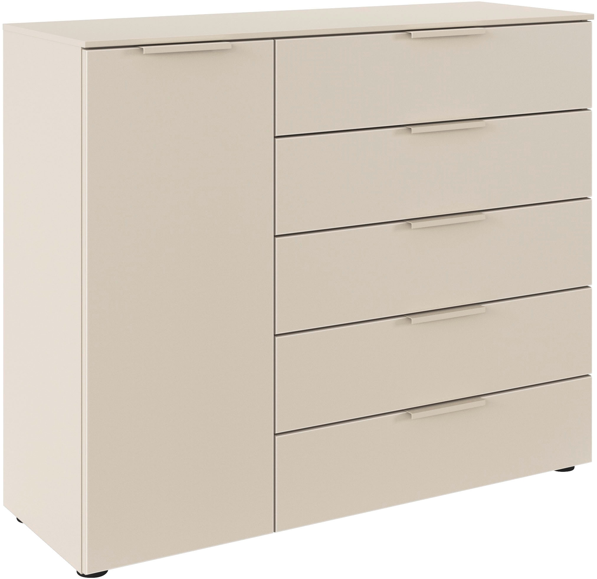 LeGer Home by Lena Gercke Kommode »Kommode Sideboard Schubladen Türenkommode SERINA eleganter Eyecatcher«, mit 5 Schubkästen und 1 Tür sowie Metallgriffen MADE IN GERMANY