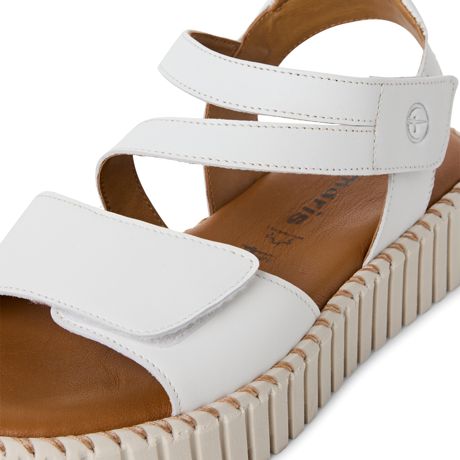 Tamaris Sandalette, Riemchensandale, Sommerschuh mit geriffelter Plateausohle