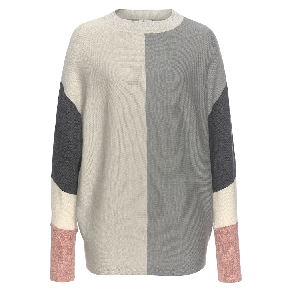 Boysen's Rundhalspullover, mit modischem Pastel-Colorblocking NEUE FARBE