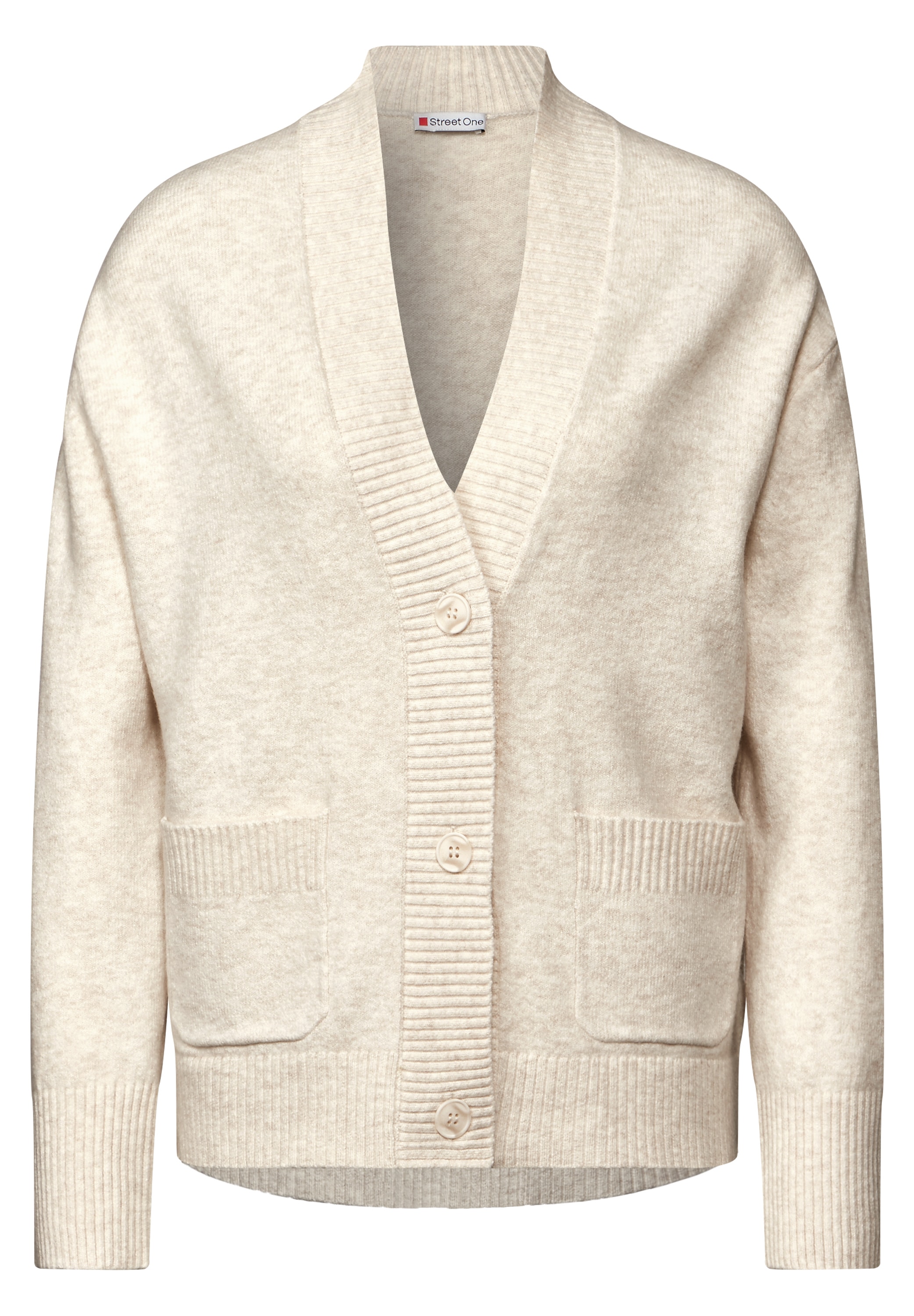 STREET ONE Strickjacke, in melierter Optik