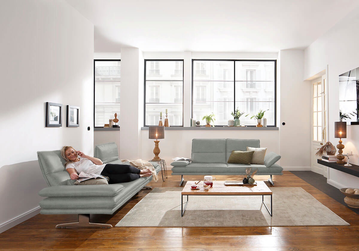 W.SCHILLIG 2,5-Sitzer »broadway Designsofa mit hohem Sitzkomfort« Sitztiefenverstellung, Kopfteil- & Seitenteilverstellung, Breite 236cm