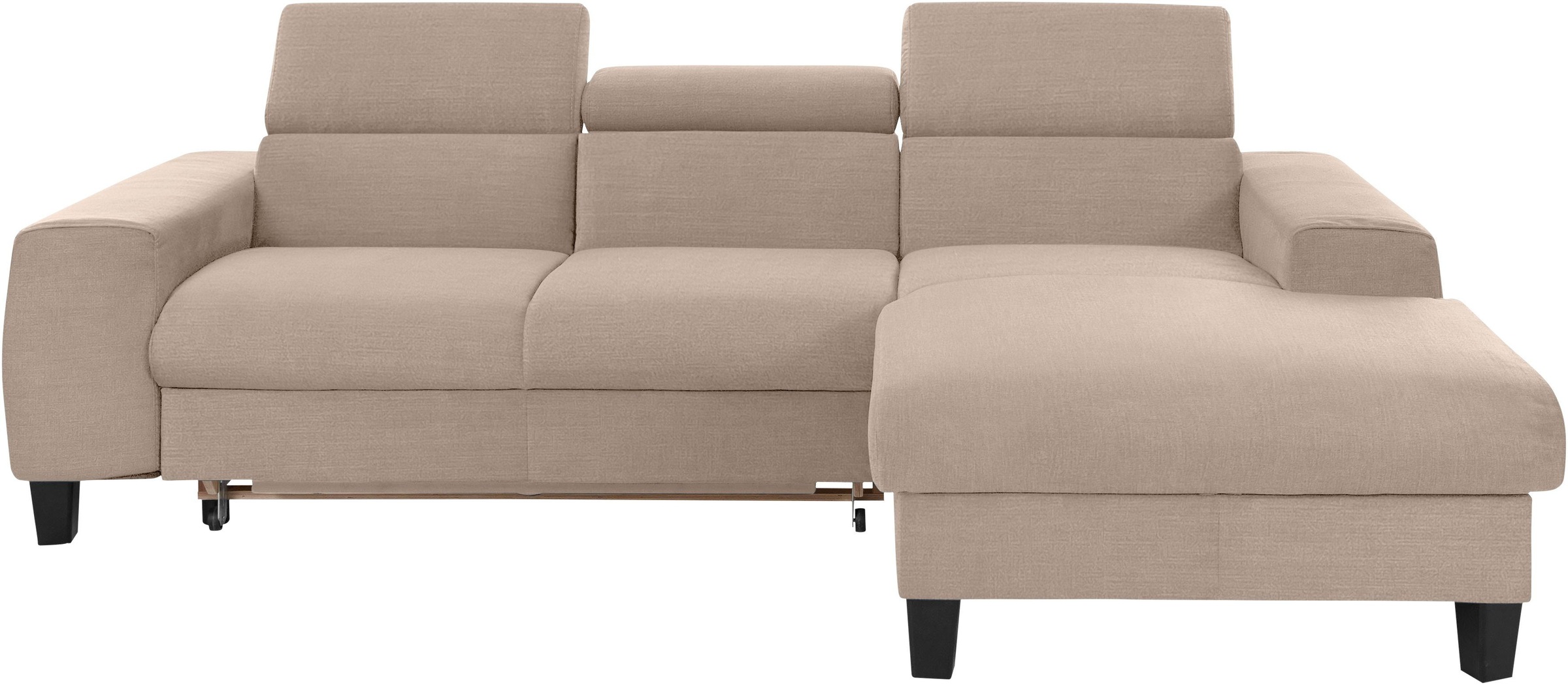 COTTA Polstergarnitur »Morven L-Form«, (Set), Set bestehend aus: Ecksofa mit Kopfteilverstellung & Hocker