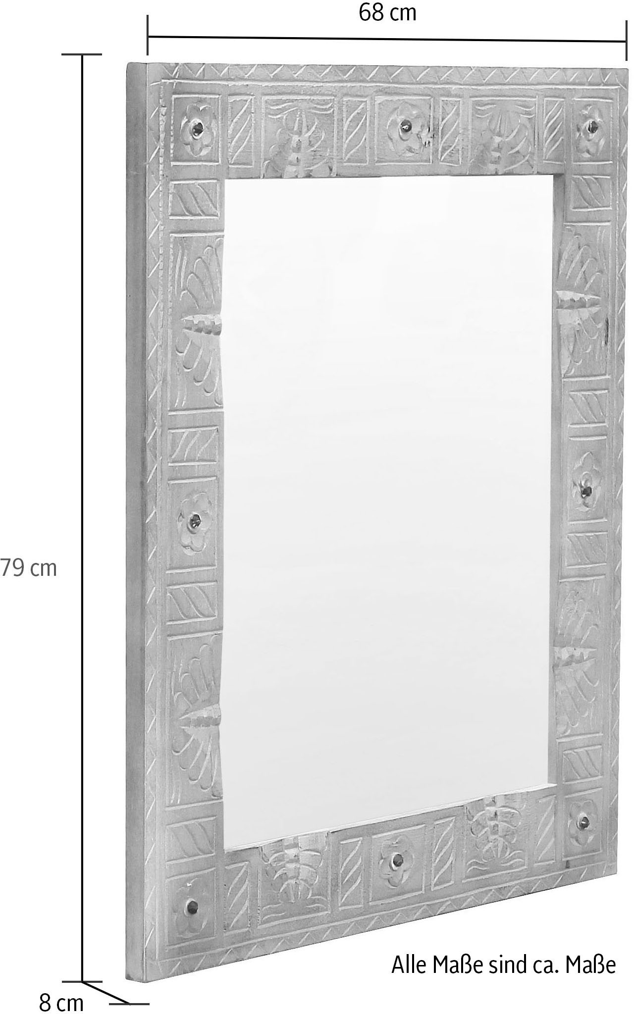 SIT Wandspiegel »Daipur«, mit aufwändigen Schnitzereien