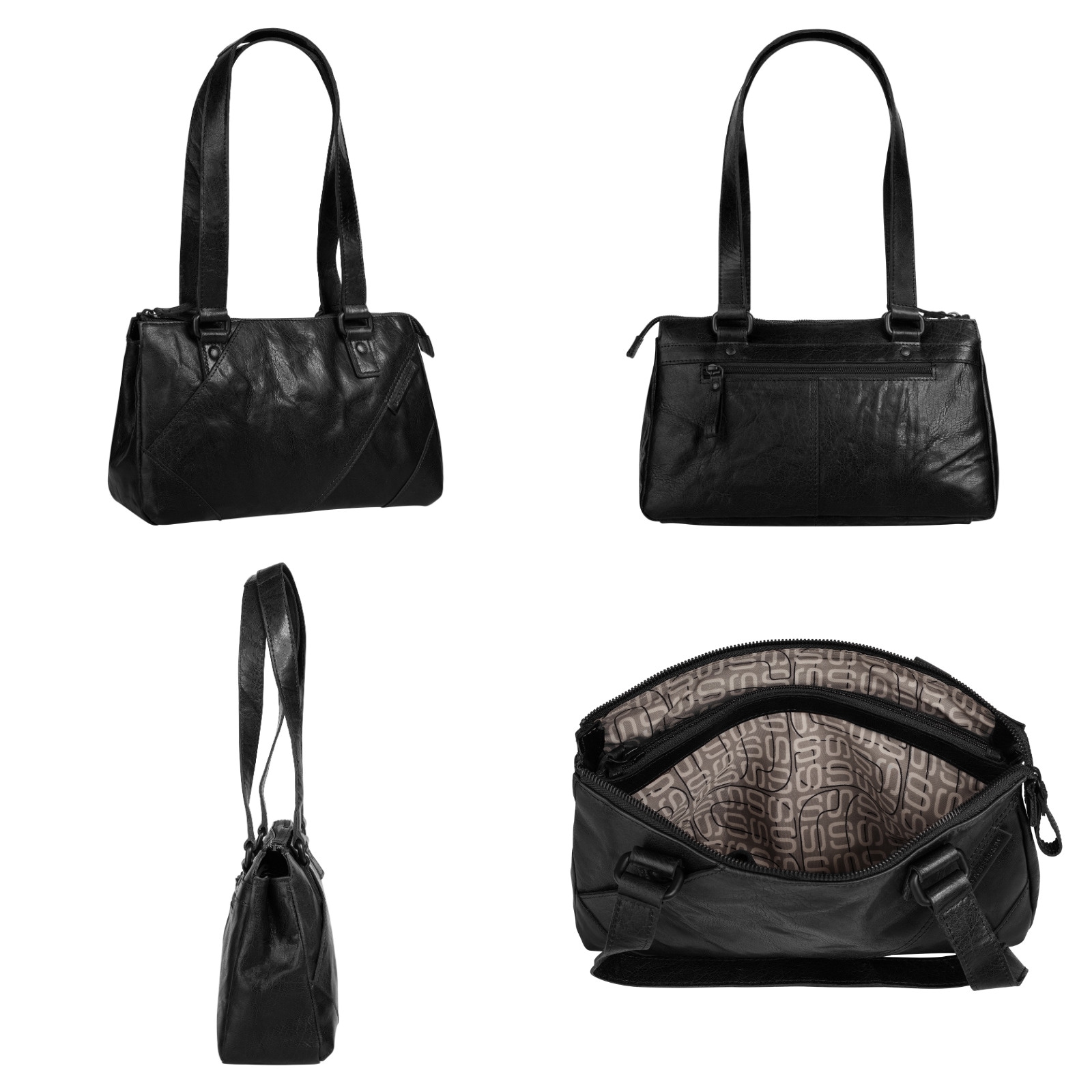 Spikes & Sparrow Henkeltasche, echt Leder