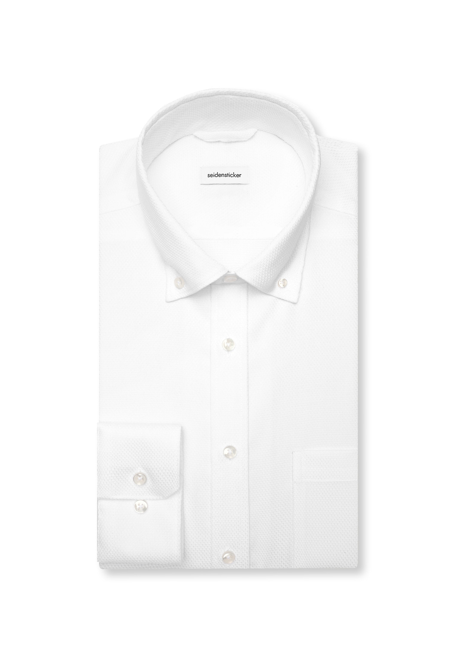 seidensticker Businesshemd »Schwarze Rose« Regular 1/1 Button-Down-Kragen Struktur