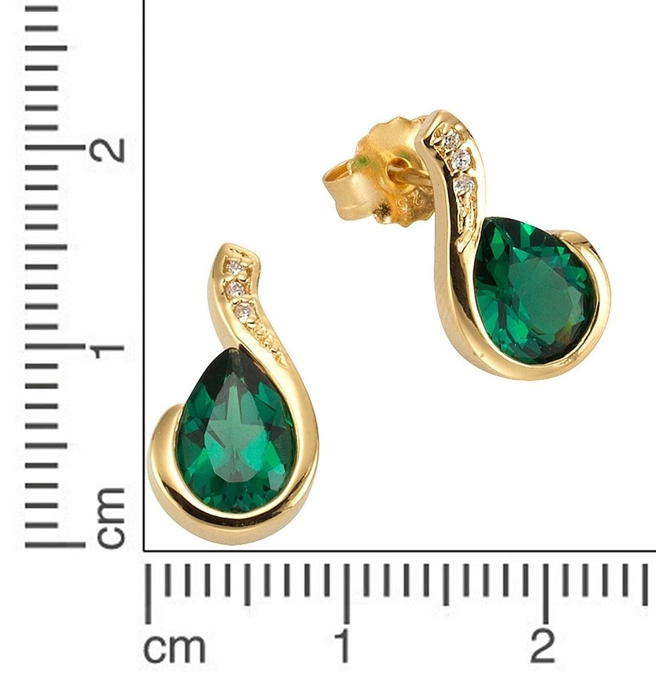 Firetti Paar Ohrstecker »Schmuck Geschenk Silber 925 Ohrschmuck«, mit Glasstein, Zirkonia (synth.)
