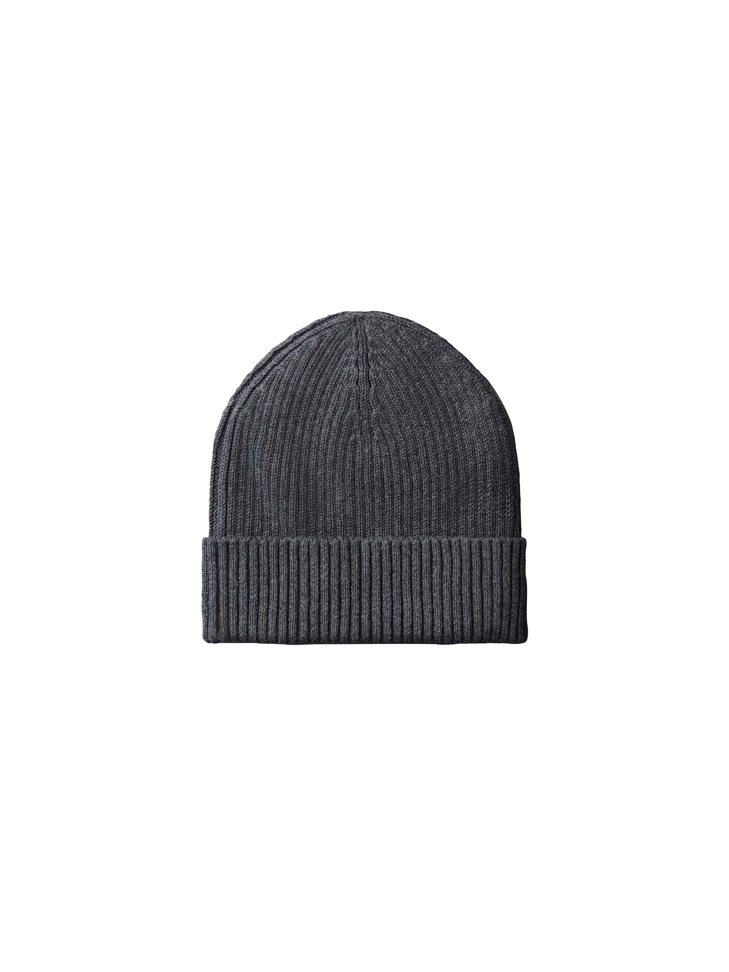 Calvin Klein Strickmütze »PATCH CHUNKY RIB COTTON BEANIE« mit Markenlogo
