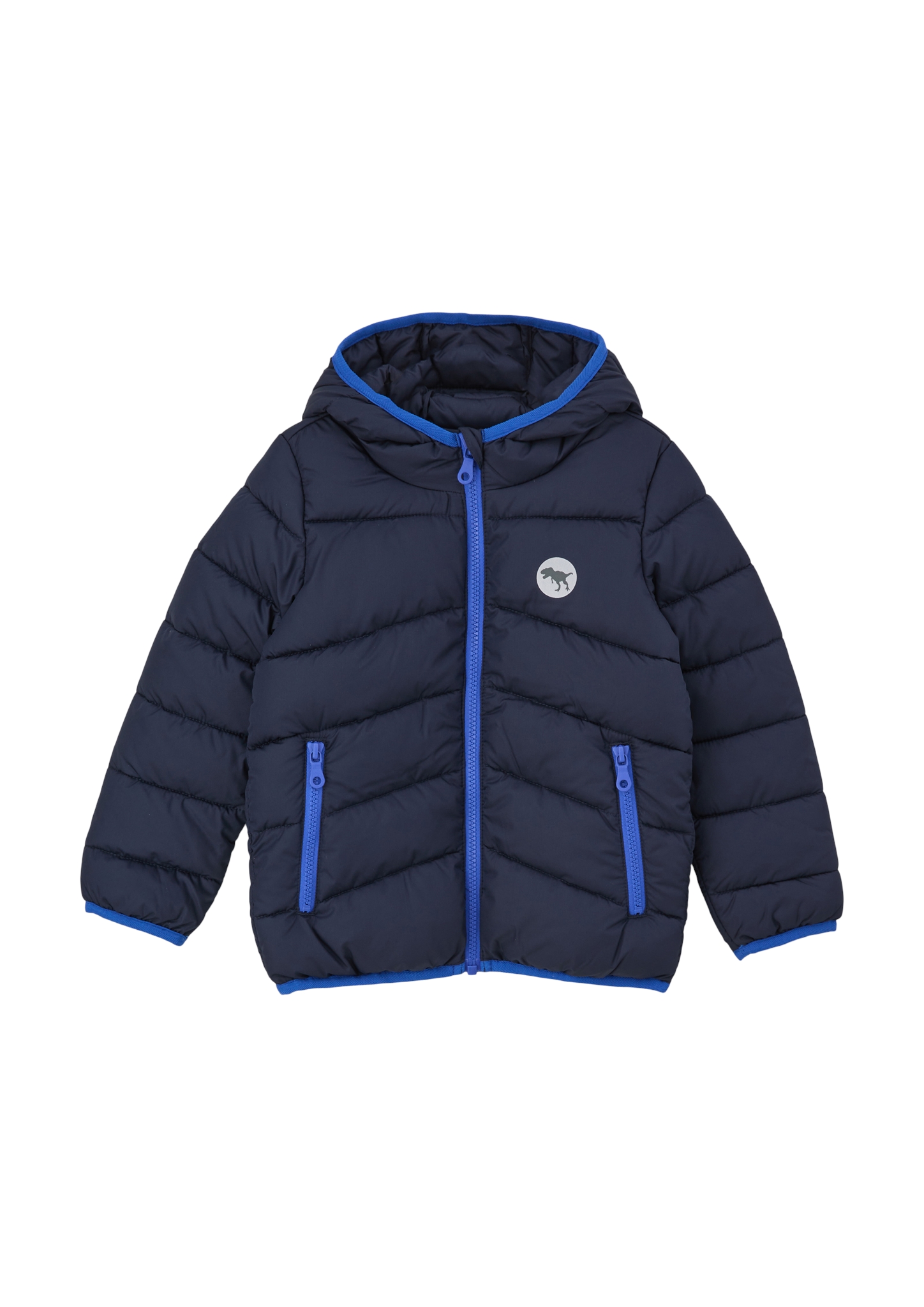 Outdoorjacke, mit Kapuze, mit kleinem Dino-Print