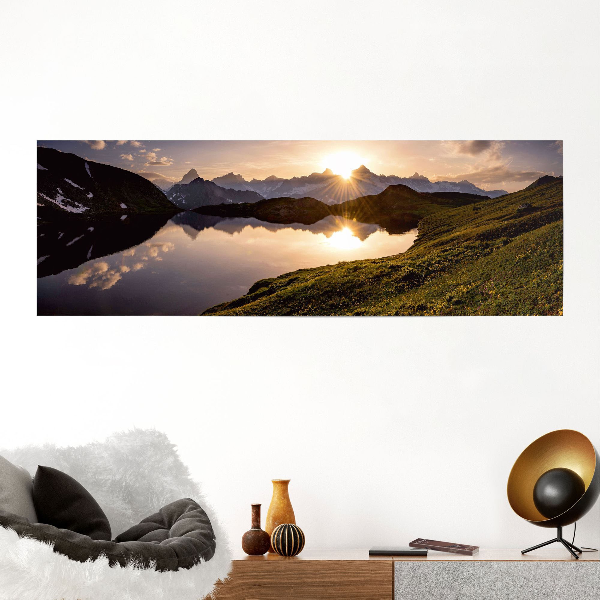 Reinders! Poster »Bergsee Sonnenuntergang«, (1 St.)