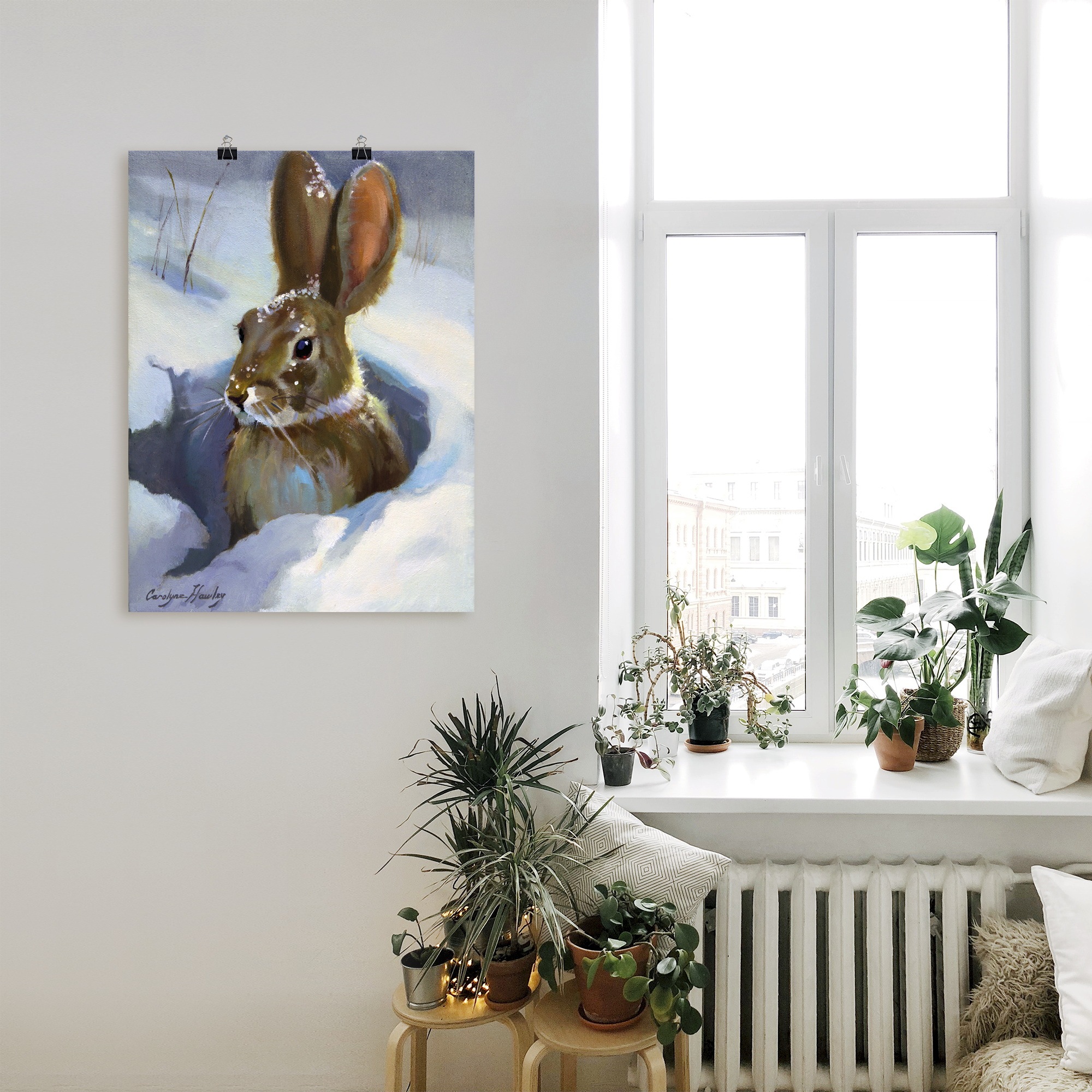 Artland Wandbild »Schneehase«, Wildtiere, (1 St.), als Leinwandbild, Poster in verschied. Größen