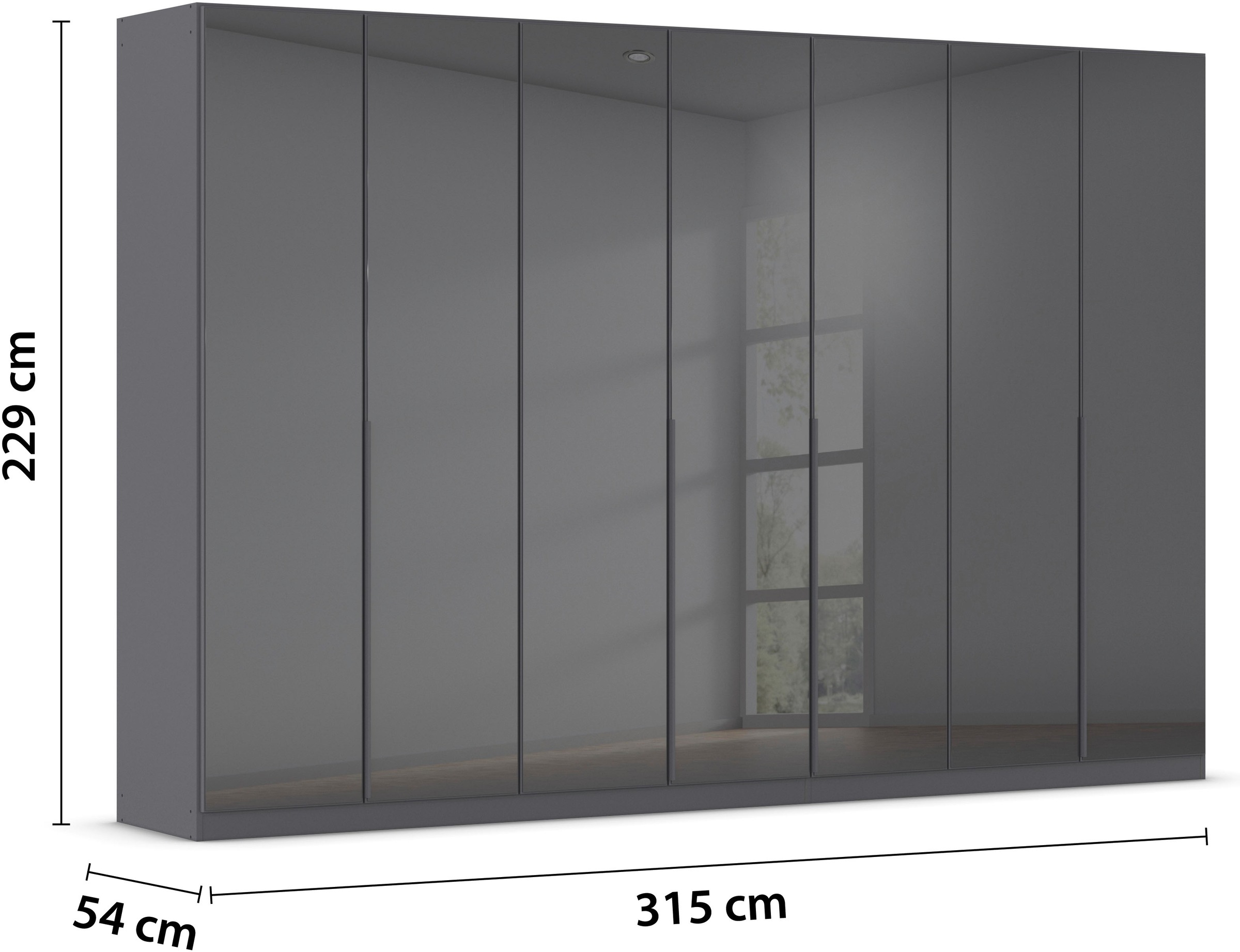 rauch Drehtürenschrank »Kleiderschrank Kleiderschränke Schrank Garderobe AGORDO mit Glasfront«, (in zwei Griff-Farben, Breiten 91-360 cm), durchdachte Innenausstattung, in 7 Breiten und 2 Höhen MADE IN GERMANY