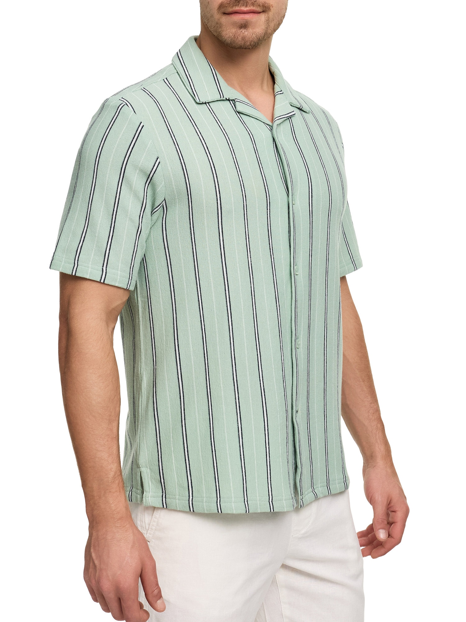 Indicode Kurzarmhemd »INShitake«