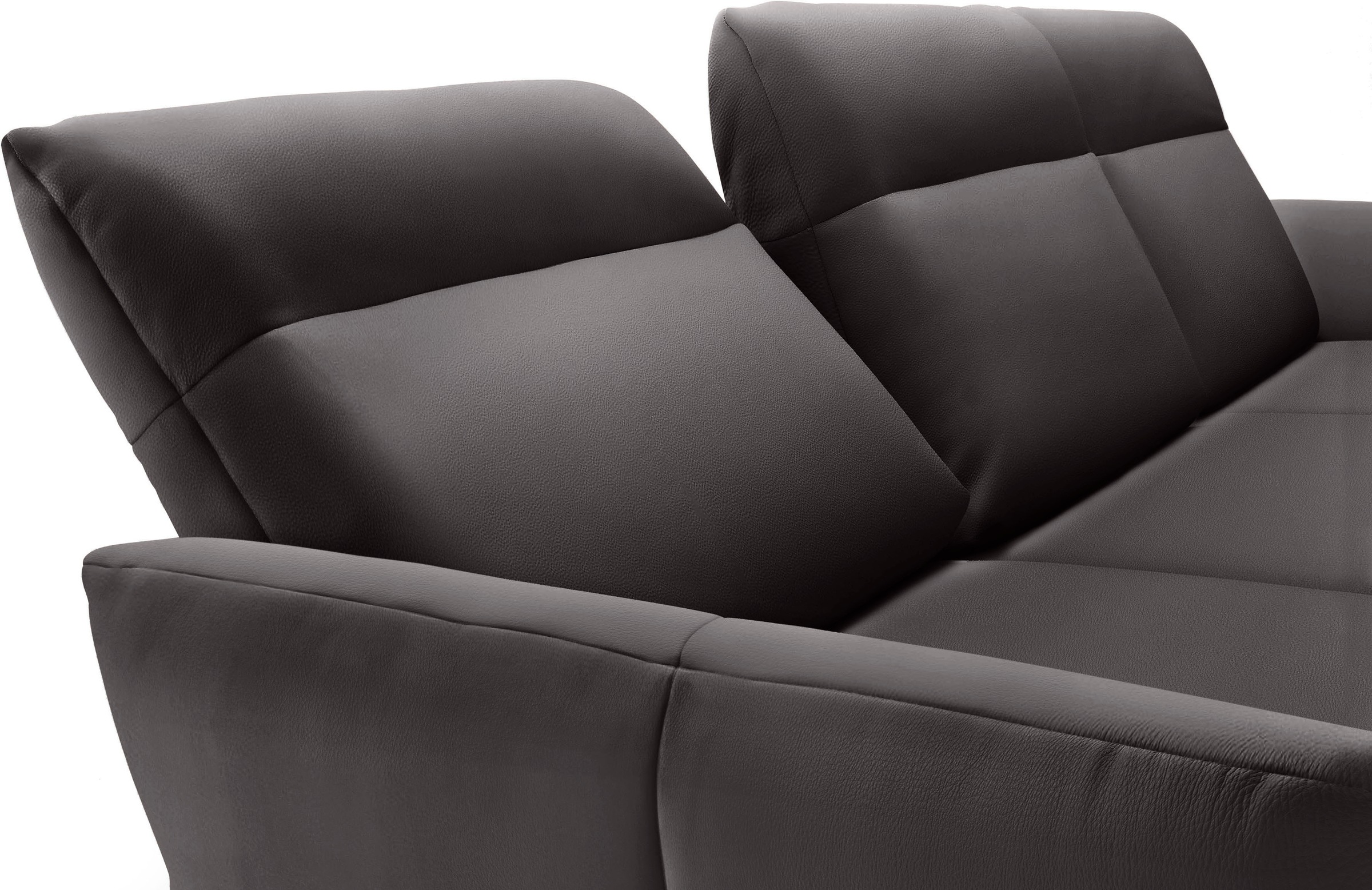 Creation BY ROLF BENZ Ecksofa »CR.460«, Sockel in Eiche, Winkelfüße in Umbragrau, Breite 318 cm