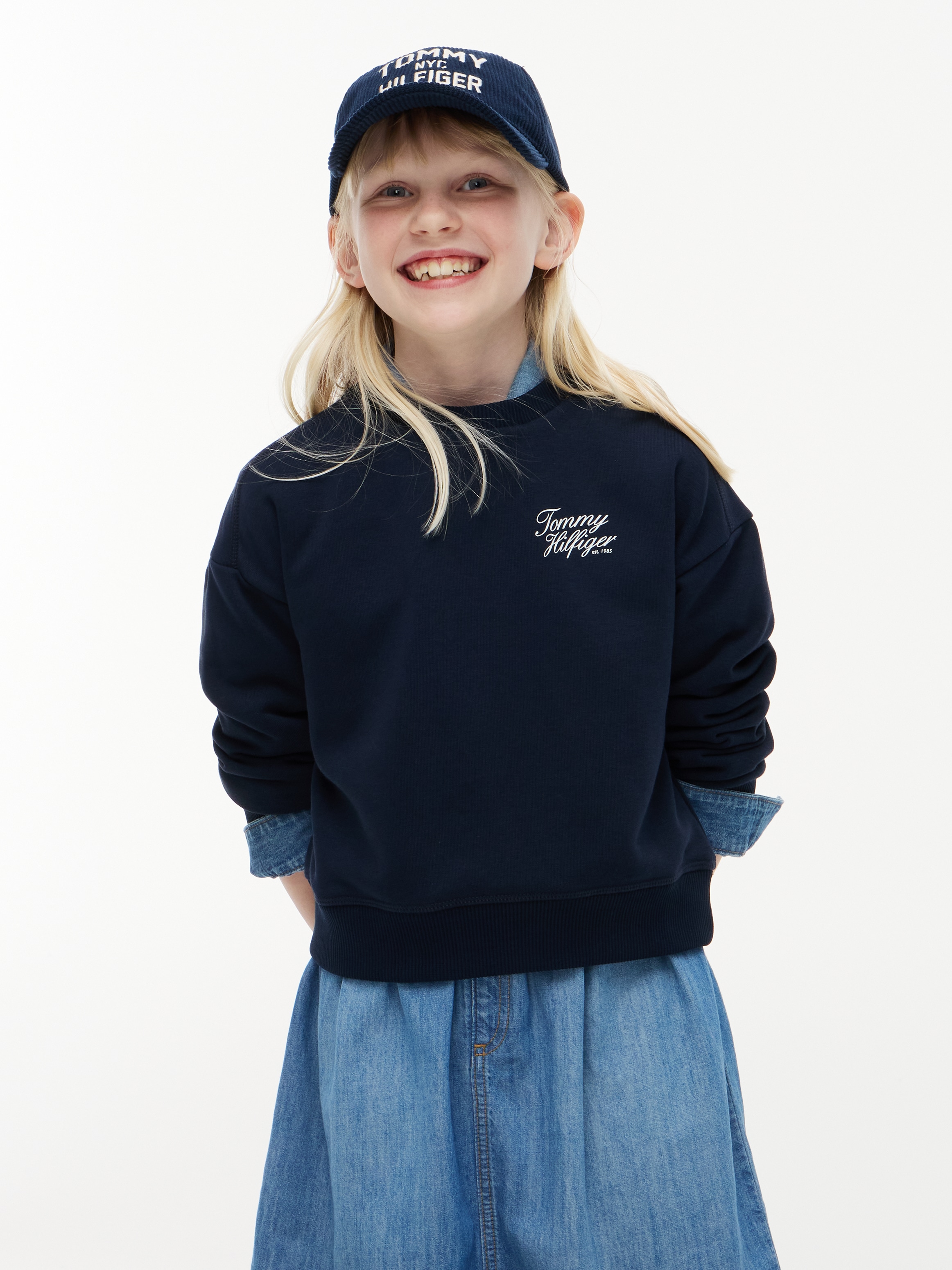 Tommy Hilfiger Sweatshirt »TOMMY SCRIPT PRINTED SWEATSHIRT«, Rundhalsausschnitt, Regular Fit, Kinder bis 16 Jahre
