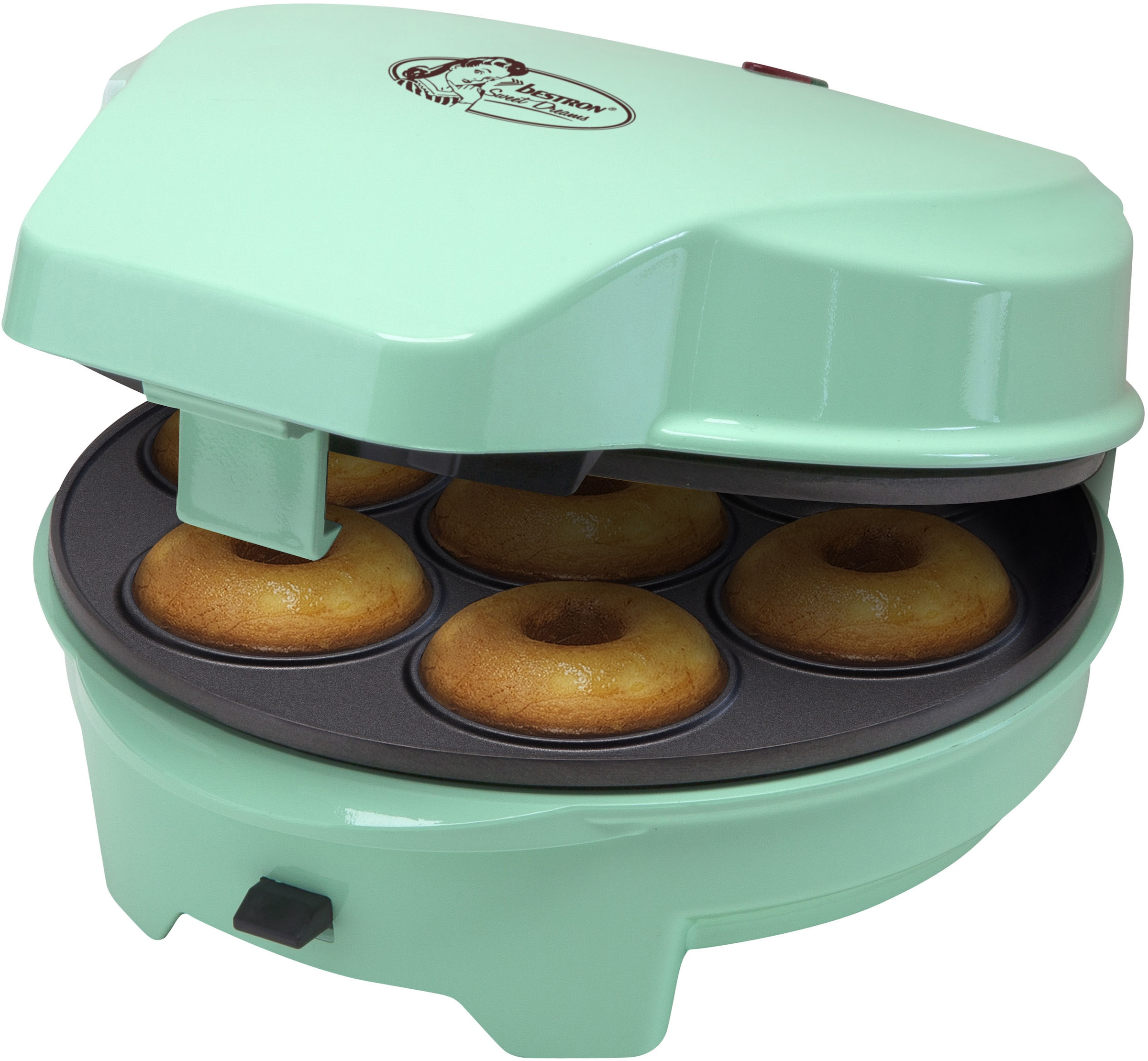 bestron Muffin-Maker »ASW238 Sweet Dreams«, 700 W, Retro Design, mit 3 auswechselbaren Backplatten, antihaftbeschichtet