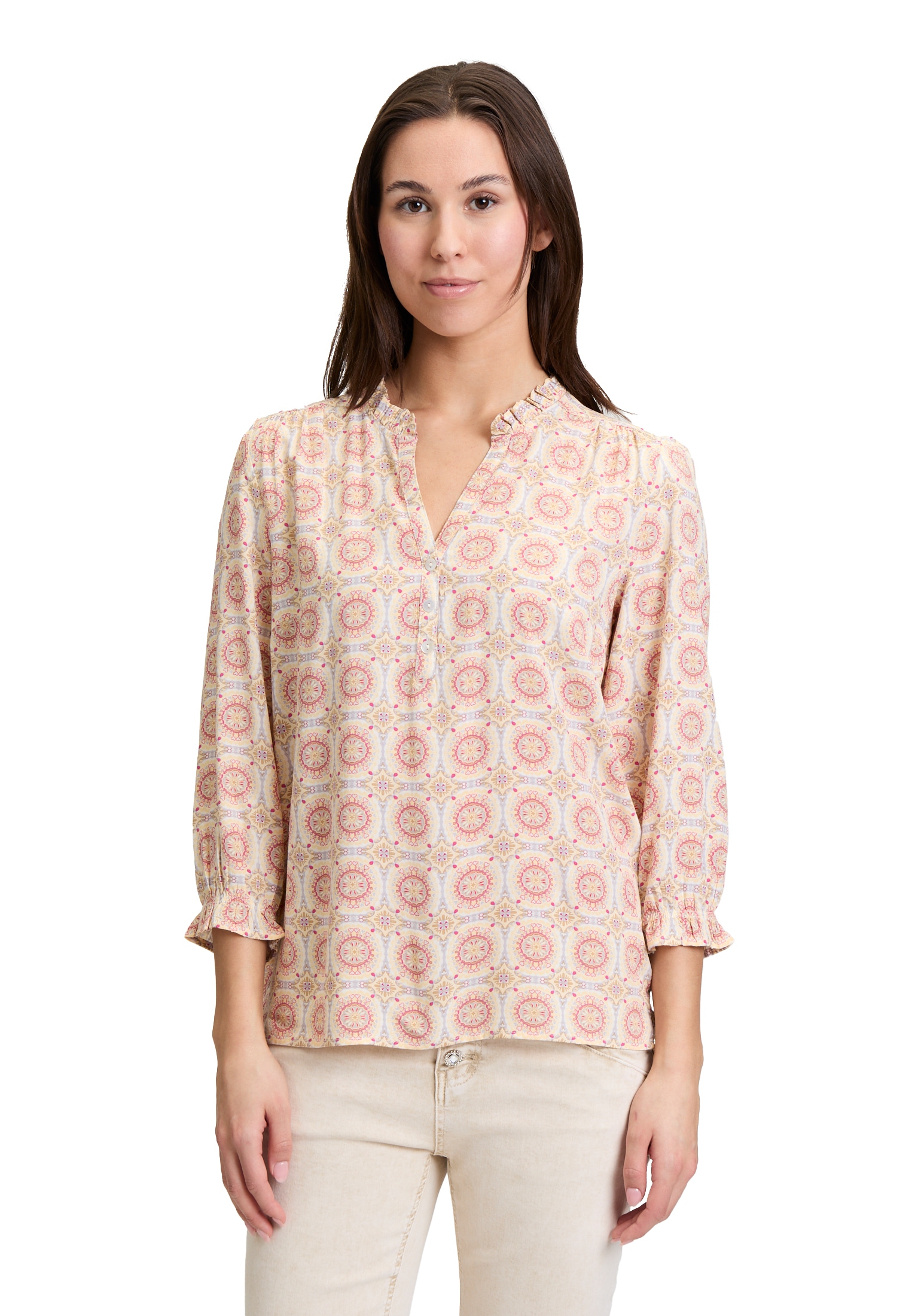Cartoon Klassische Bluse »Casual-Bluse mit Raffung«