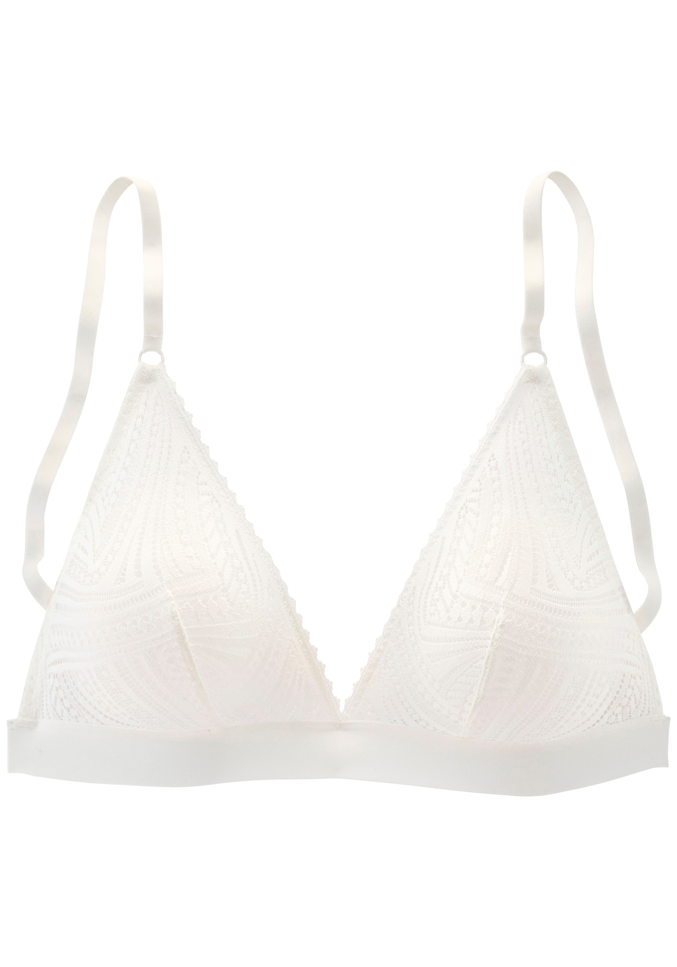 s.Oliver Bralette-BH »Clemence«, ohne Bügel aus graphischer Spitze in transparenter Optik, Dessous
