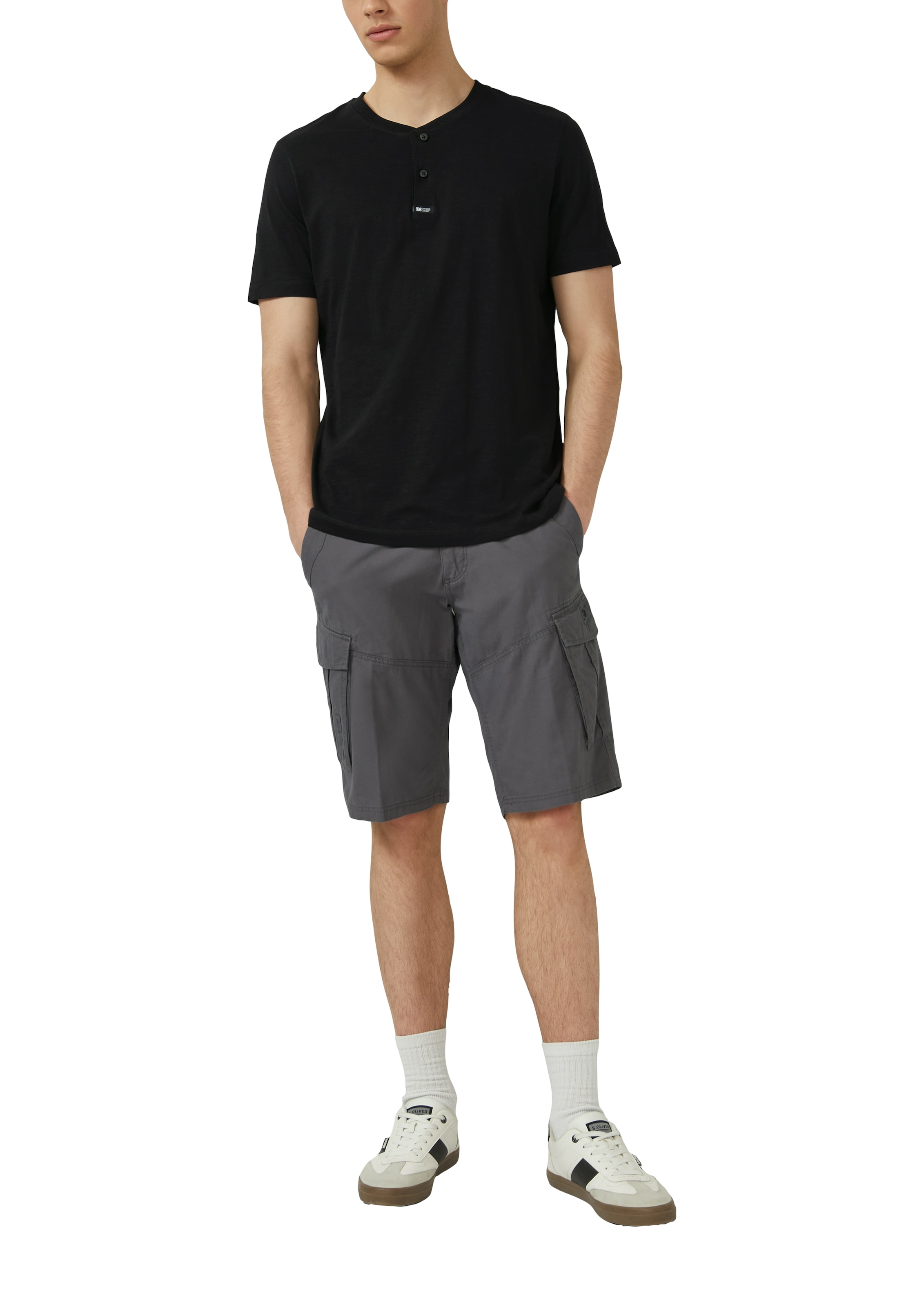 s.Oliver T-Shirt mit Henley Kragen