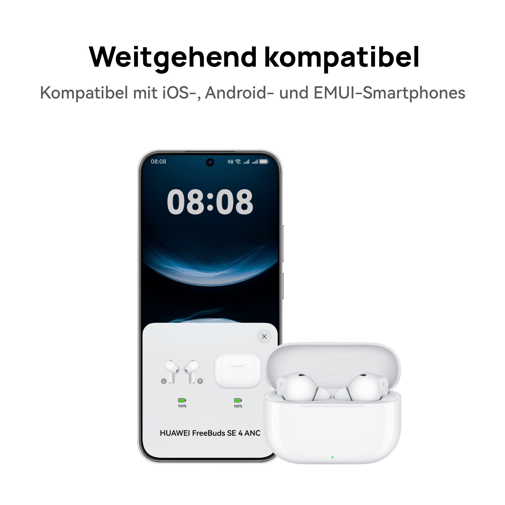 Huawei wireless In-Ear-Kopfhörer »FreeBuds SE 4 ANC«, A2DP Bluetooth, Active Noise Cancelling (ANC)-Freisprechfunktion