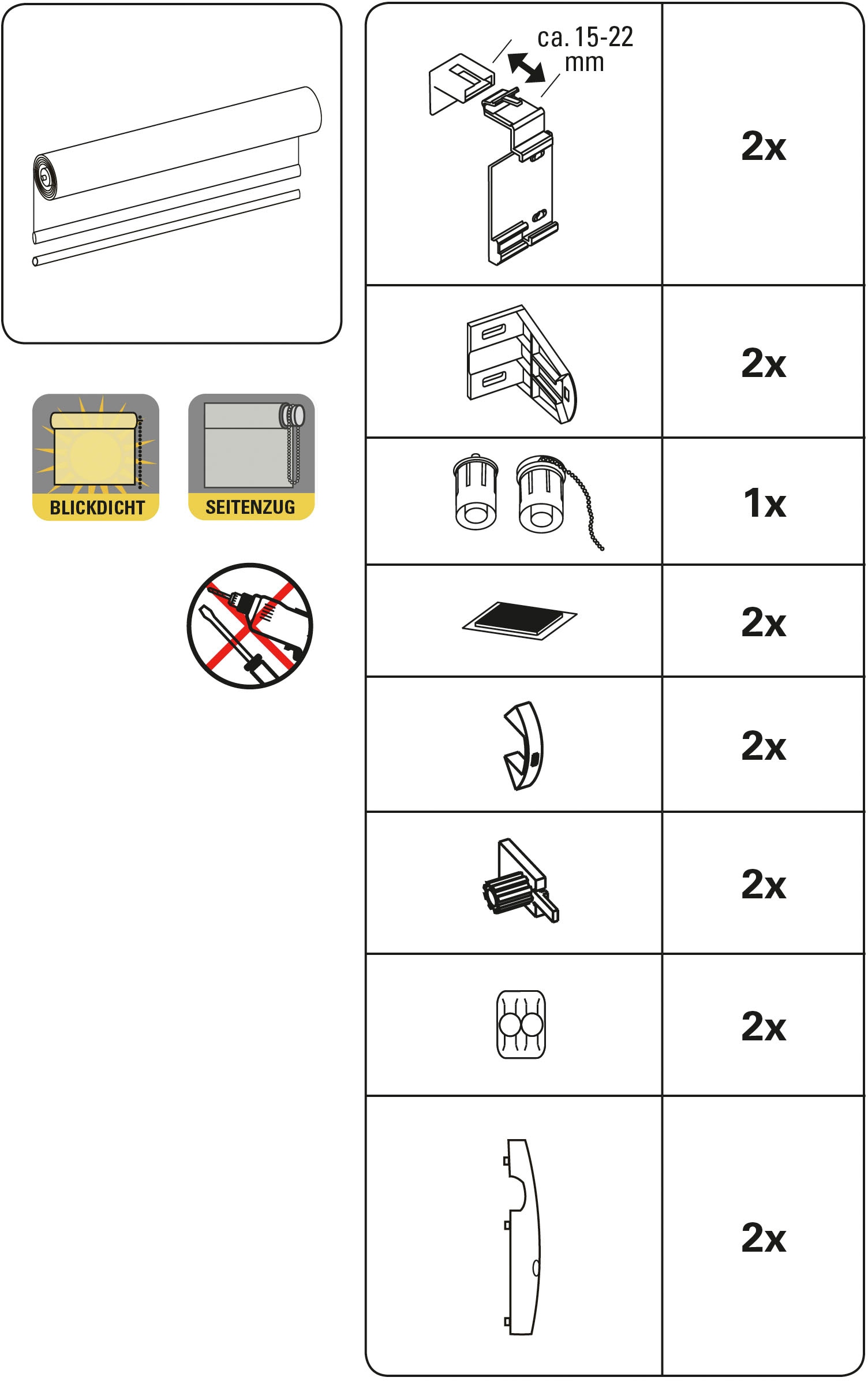 GARDINIA Rollo »Shaun« blickdicht Sichtschutz mit Bohren/ohne Bohren freihängend Rautenmuster als die Wolle