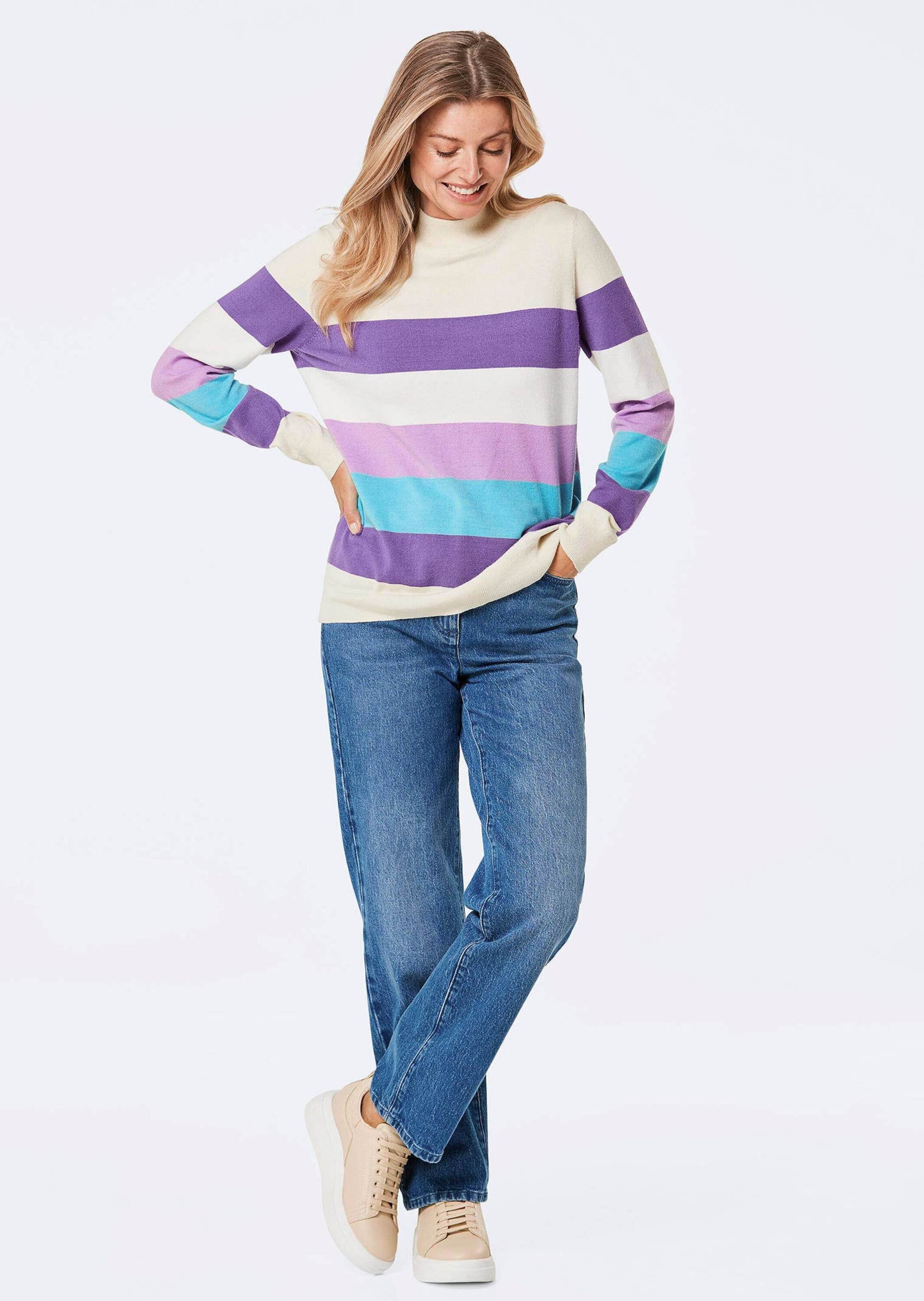 GOLDNER Rundhalspullover »Kurzgröße Strickpullover«