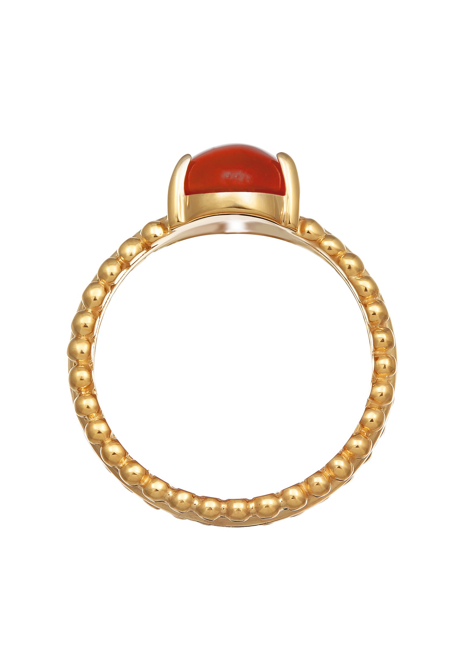 Elli Premium Silberring »Ring Karneol Edelstein 925 Silber vergoldet«