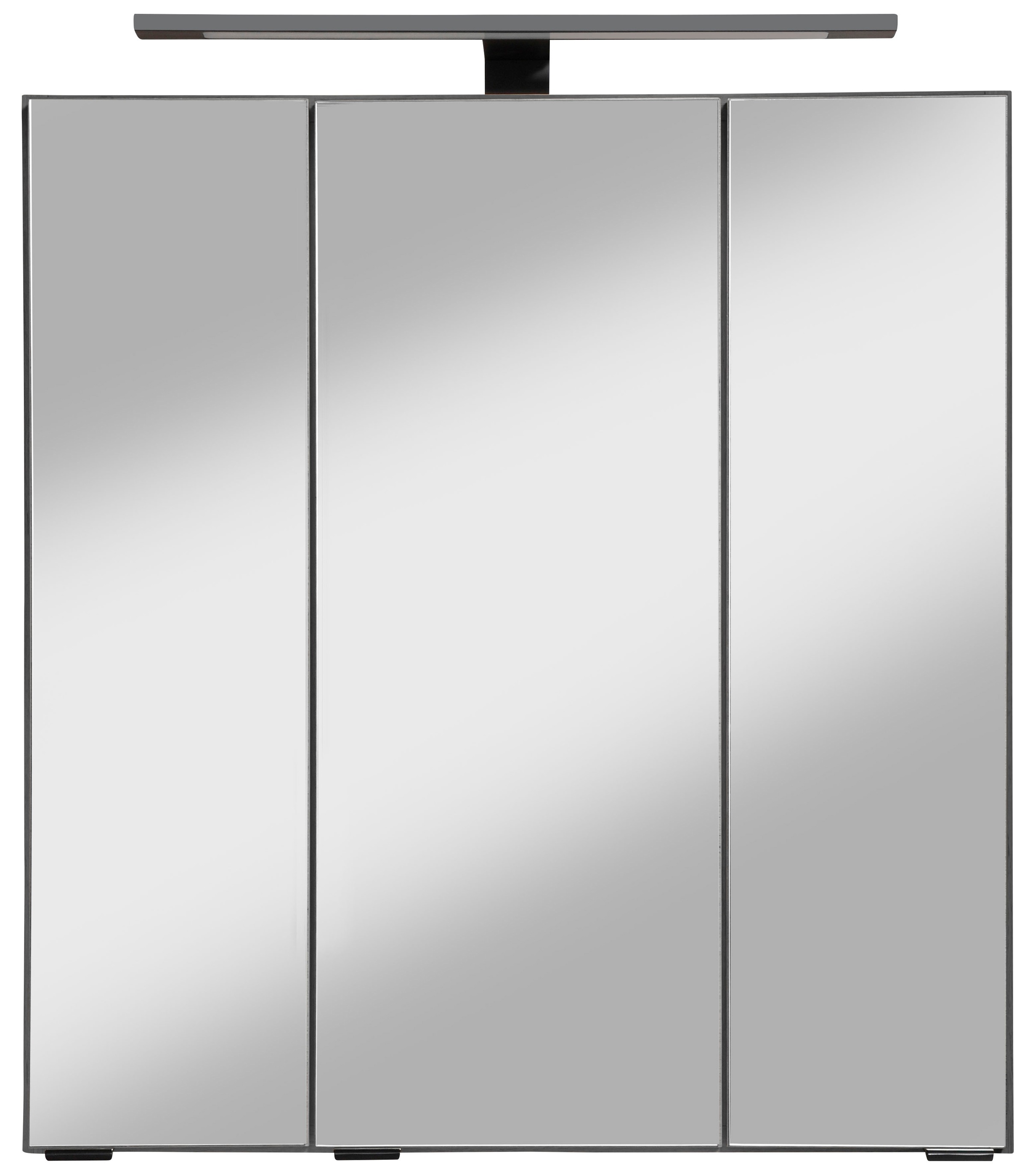 welltime Badmöbel-Set »"Trento", Badezimmer-Set, Waschbeckenunterschrank, Spiegelschrank«, (2 St.), inkl. LED Aufbauleuchtung Schalter/Steckdose, Möbel Made in Germany