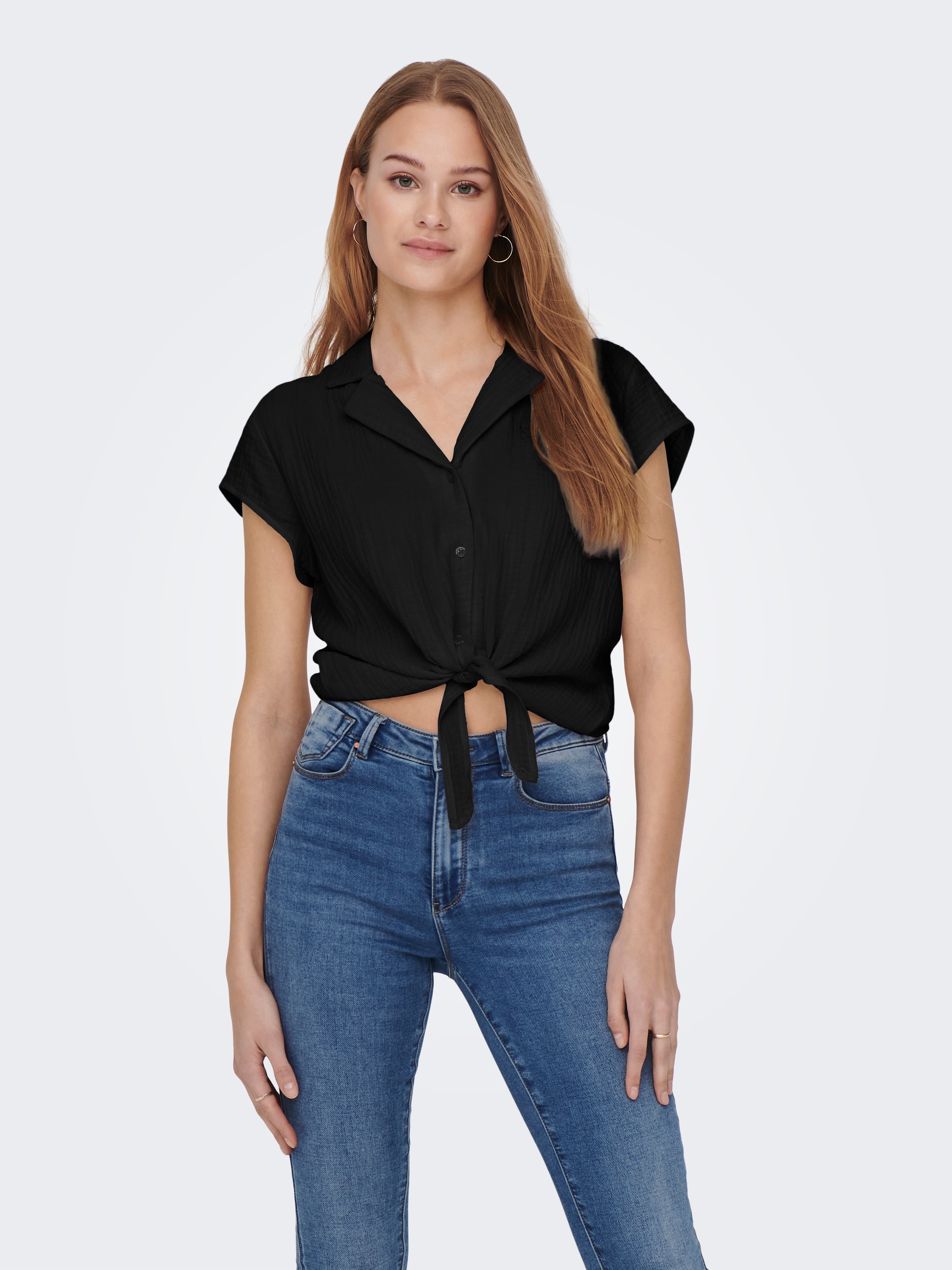ONLY Kurzarmbluse »ONLTHYRA LIFE CAPSLEEVE SHIRT WVN«