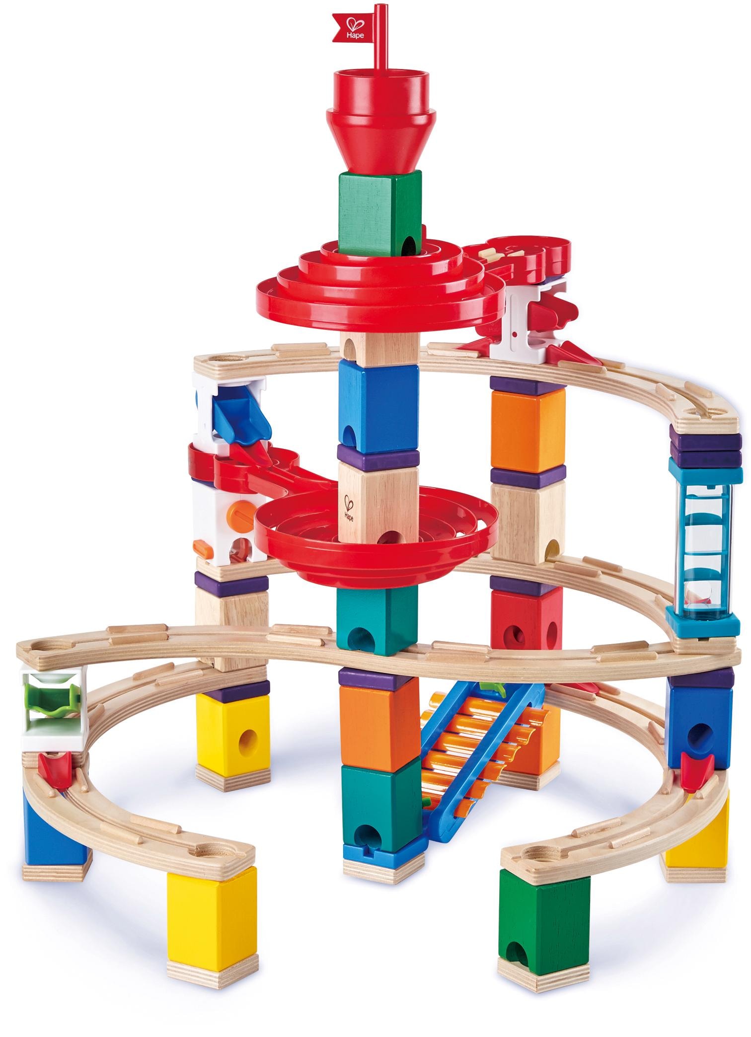 Hape Kugelbahn-Bausatz »Quadrilla, Super Spiralburg«, 129 tlg.