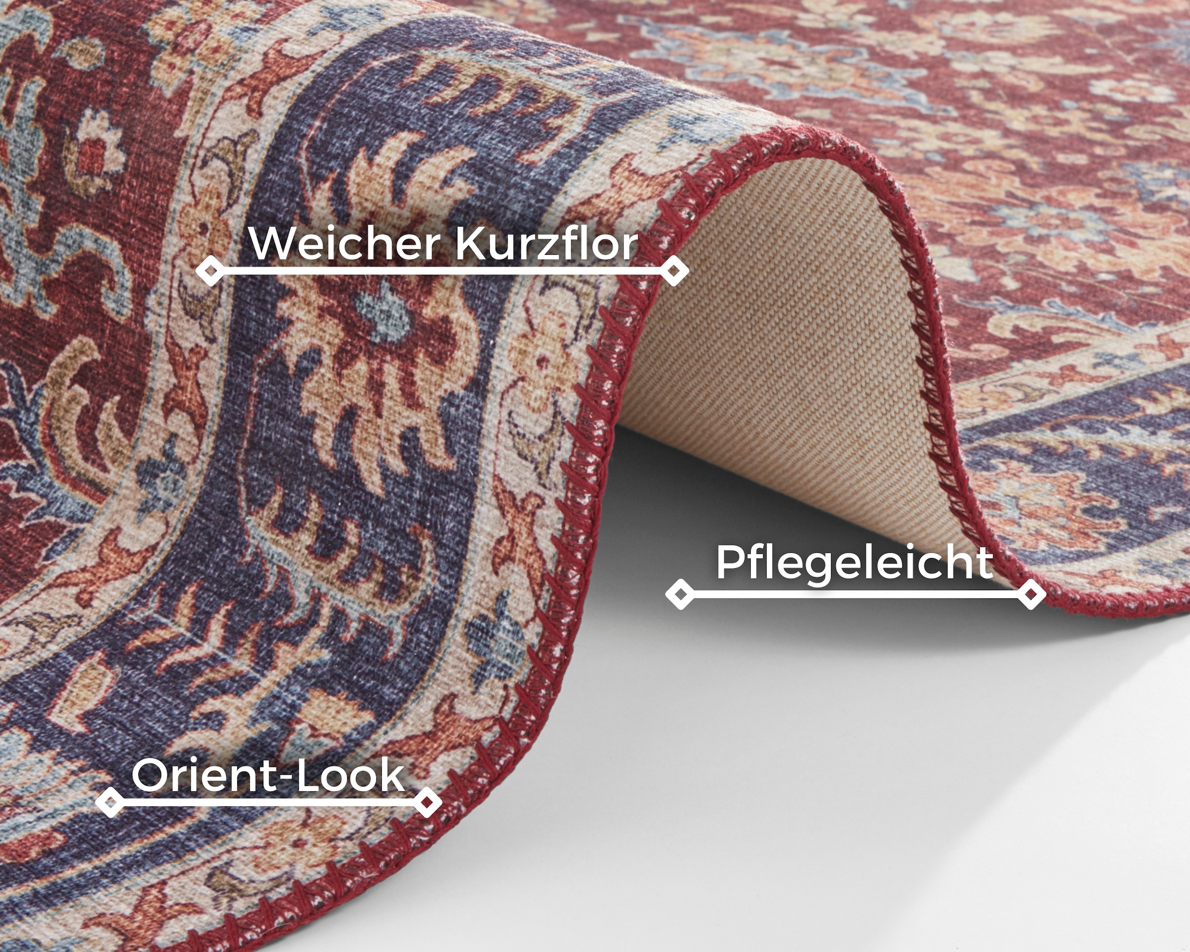 HANSE Home Teppich »Vivana«, rechteckig, 5 mm Höhe, Orientalisch, Läufer, Vintage, Wohnzimmer, Schlafzimmer, Esszimmer