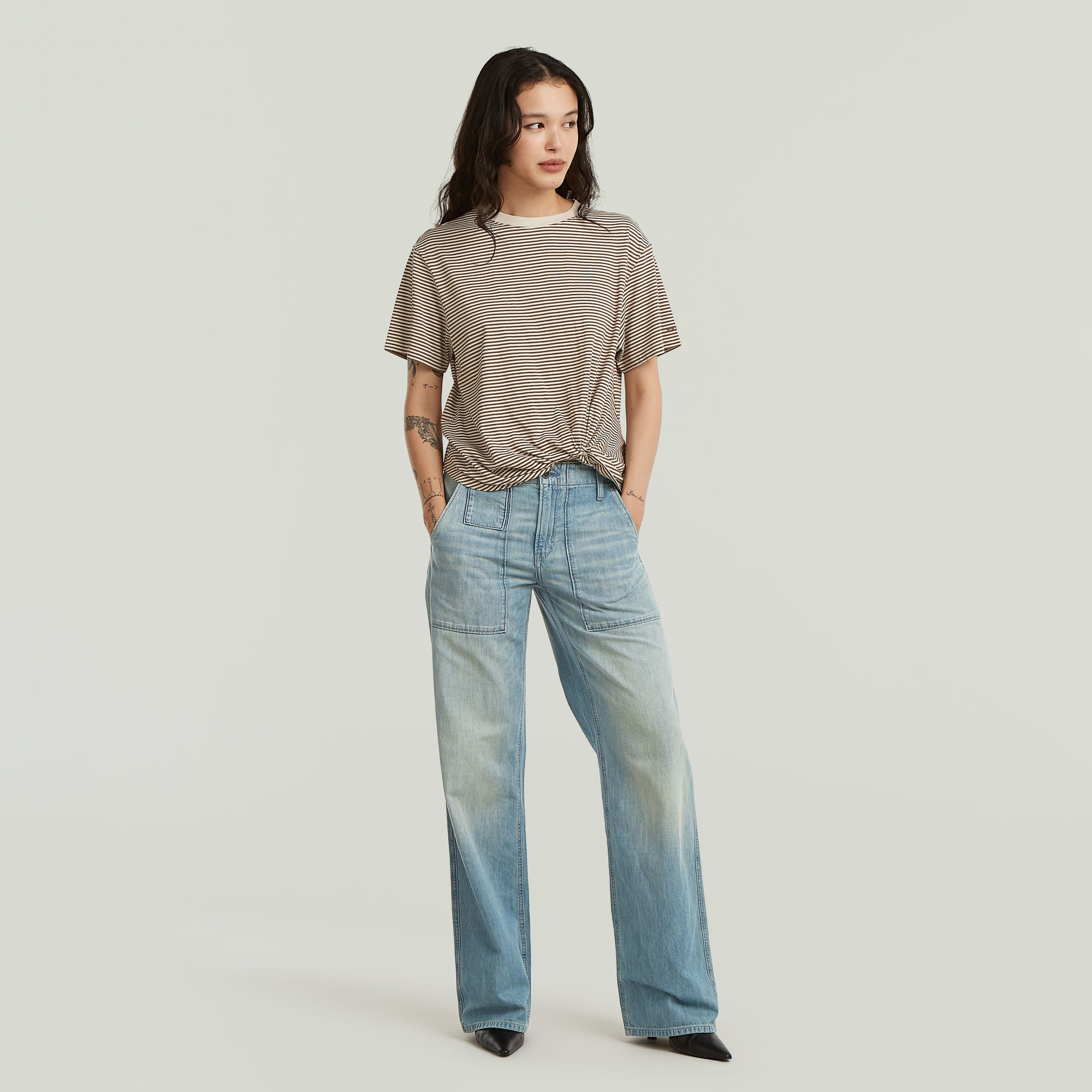 G-STAR T-Shirt »Relaxed Knot« mit Knotendetail, Rundhalsform