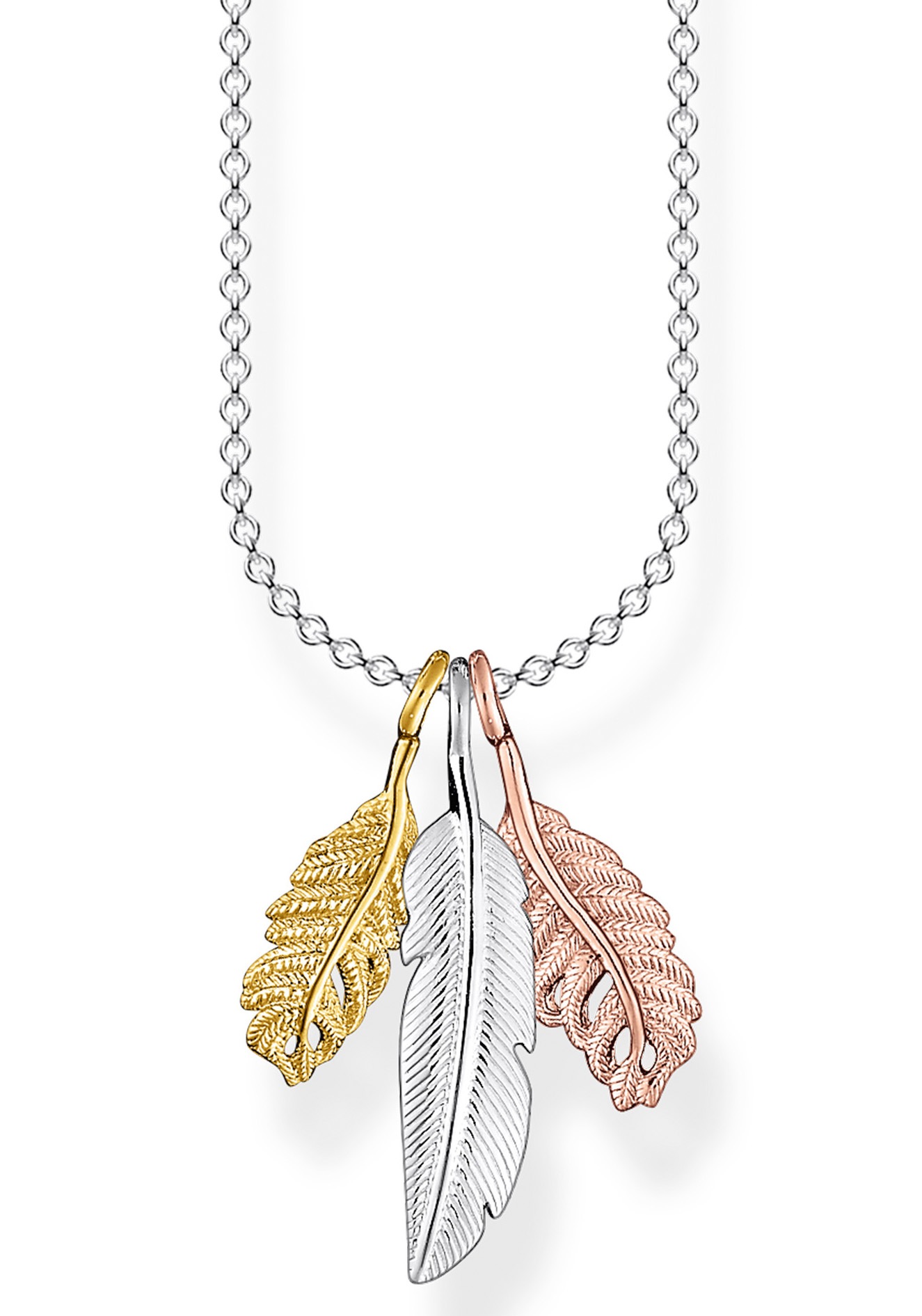 THOMAS SABO Kette mit Anhänger »Federn, KE2054-431-7-L45v«